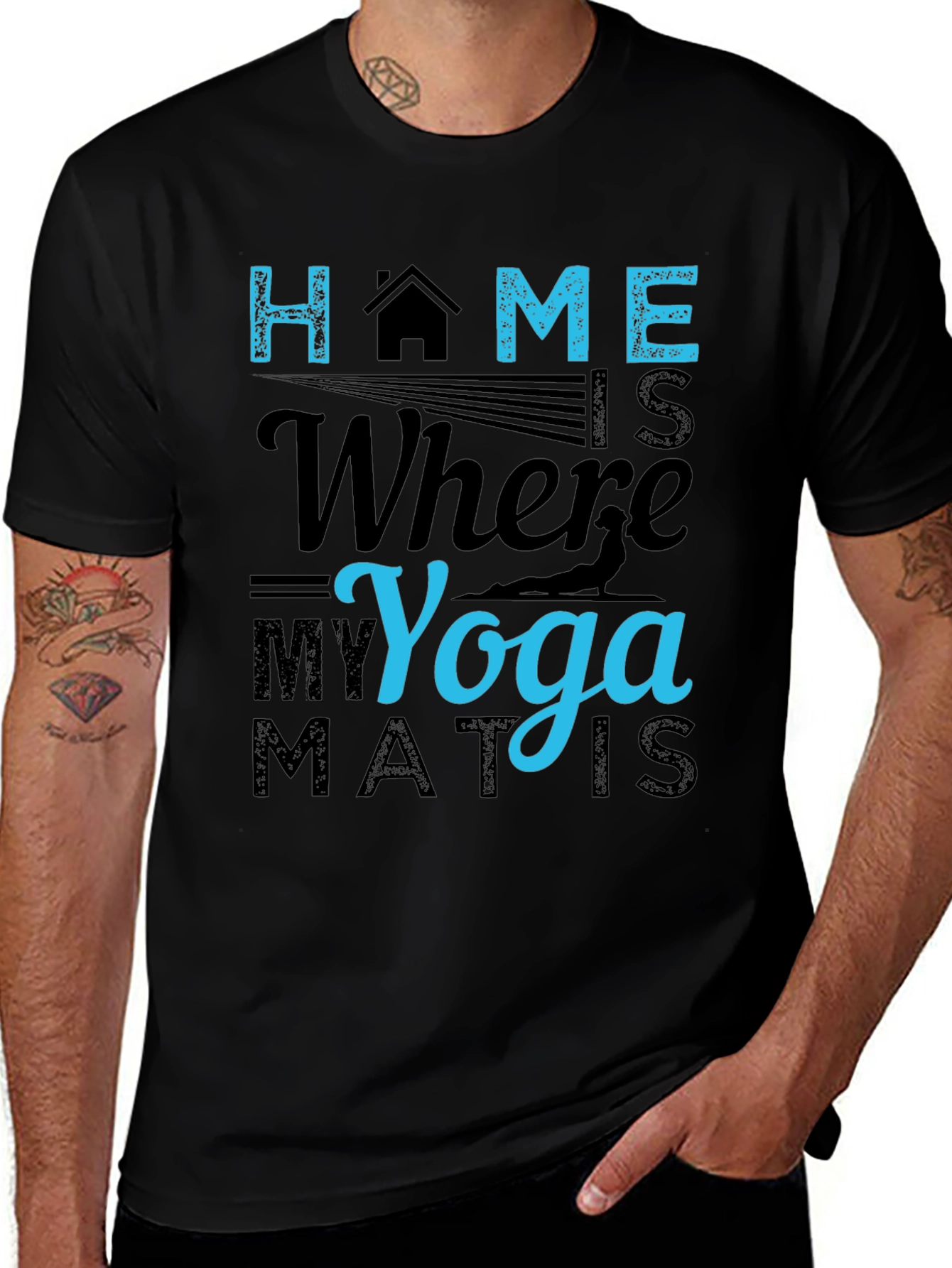 Variant 21 of Home is Where My Yoga Mat Is T-Shirt