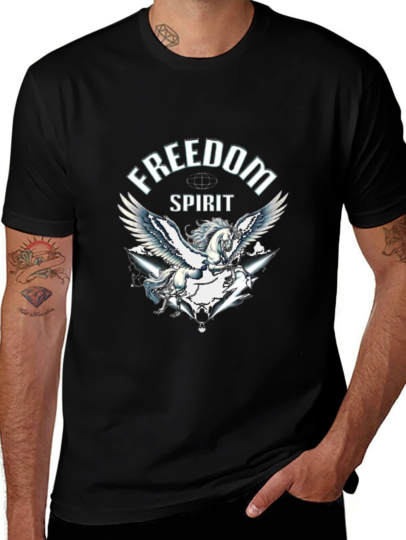 Freedom Spirit Pegasus Graphic T-Shirt