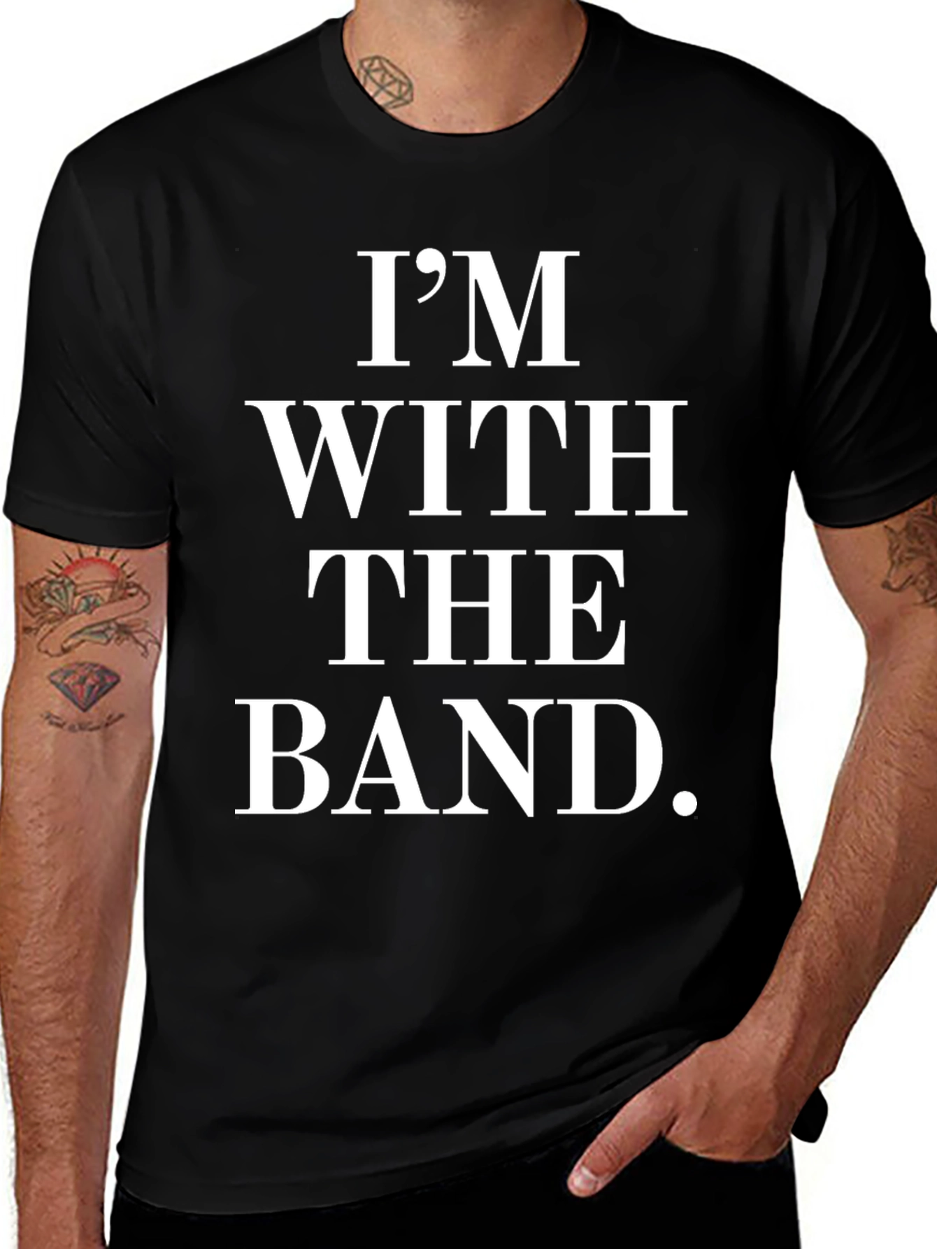Variant 23 of I'm With The Band Tee - Black Cotton T-Shirt
