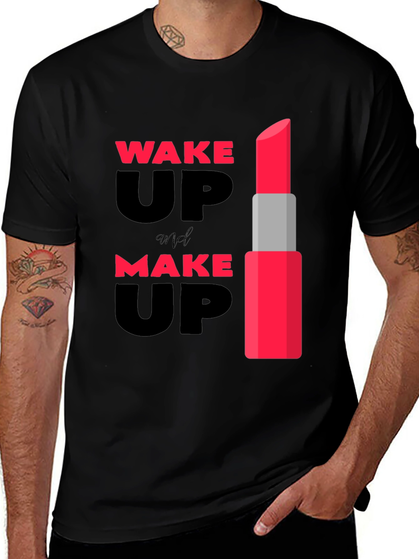 Variant 9 of Wake Up & Make Up Lipstick Graphic Tee