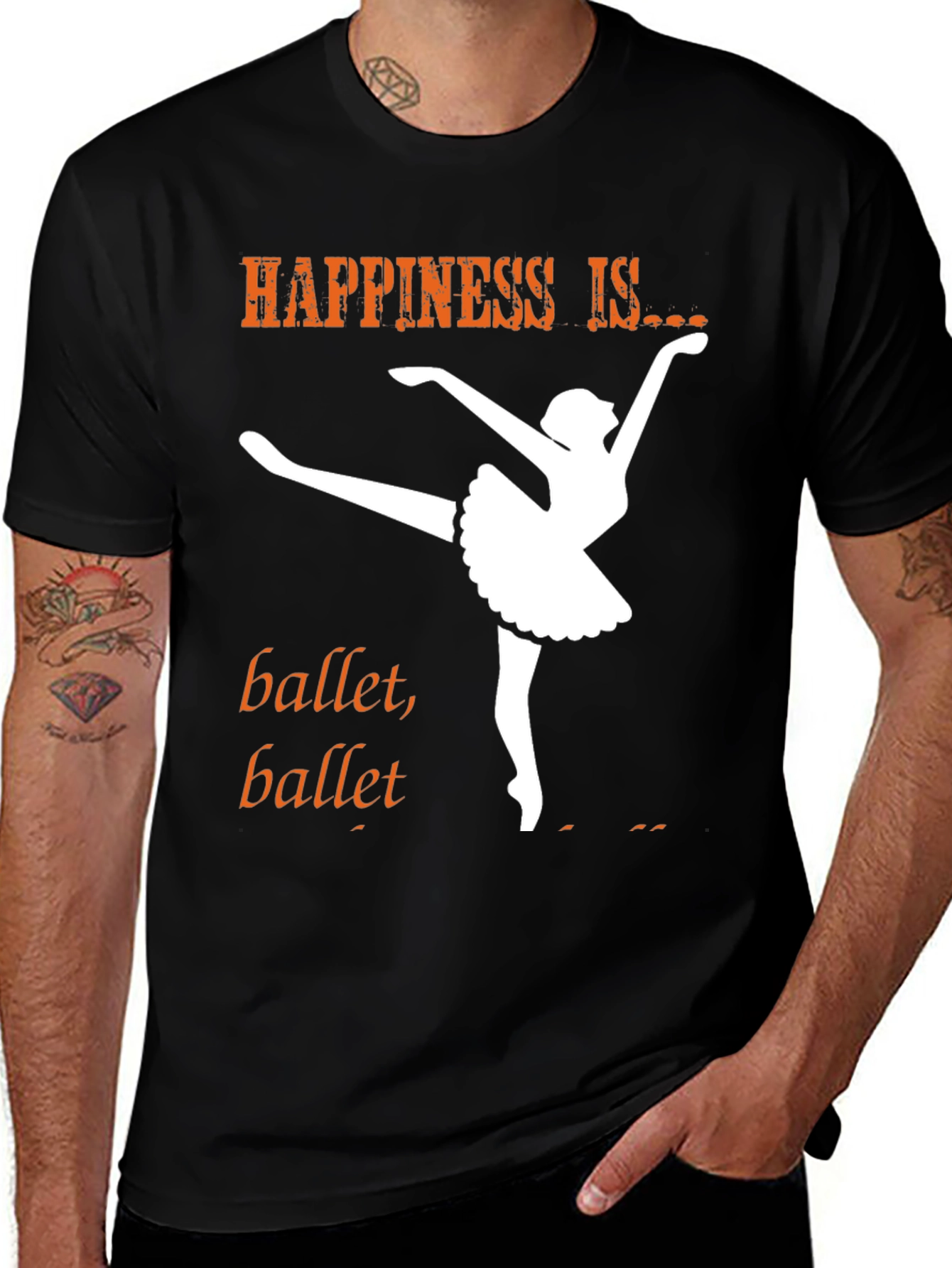 Variant 8 of Happiness is Ballet T-Shirt - Dancer Tee