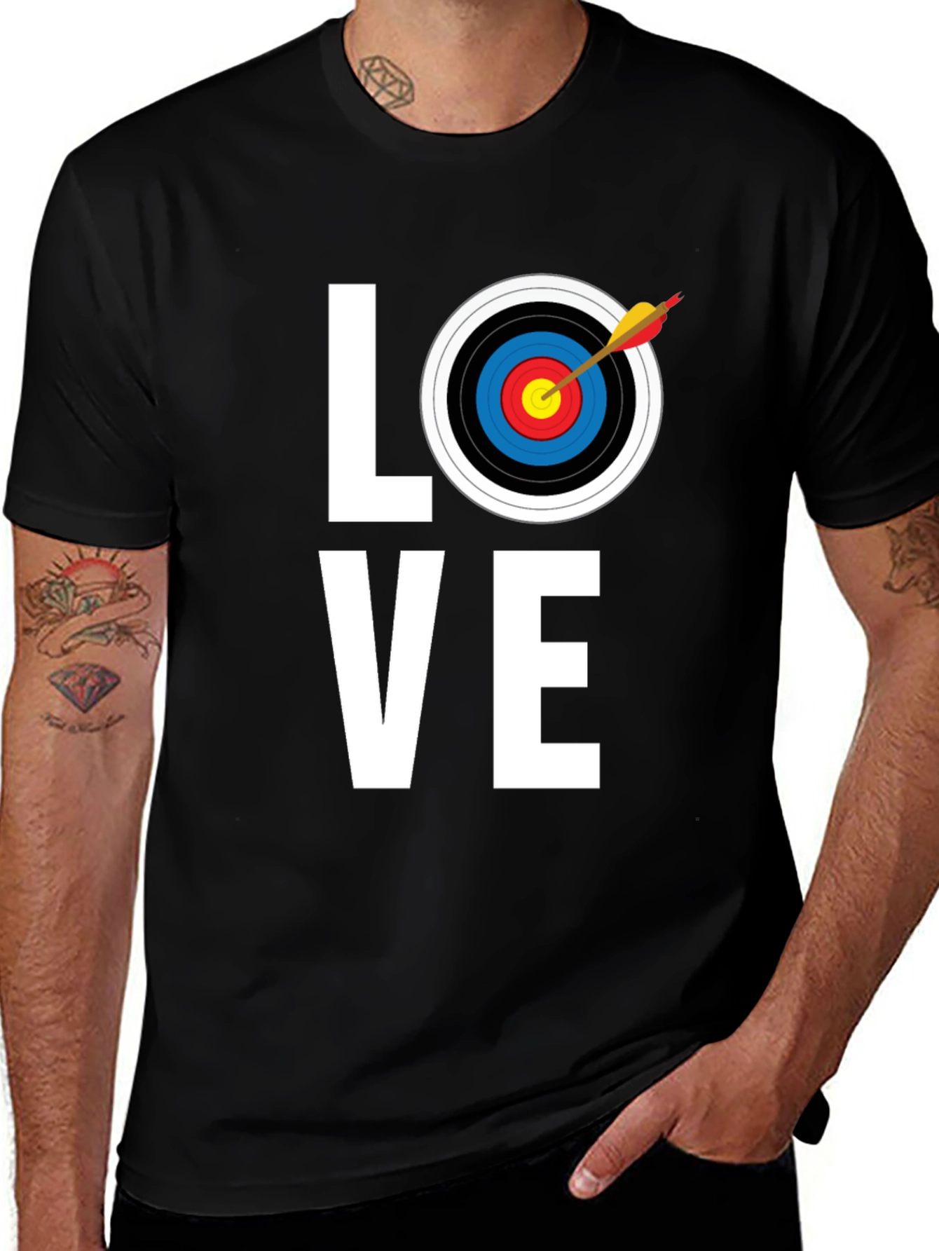 Variant 9 of Archery Love Graphic Tee - Black