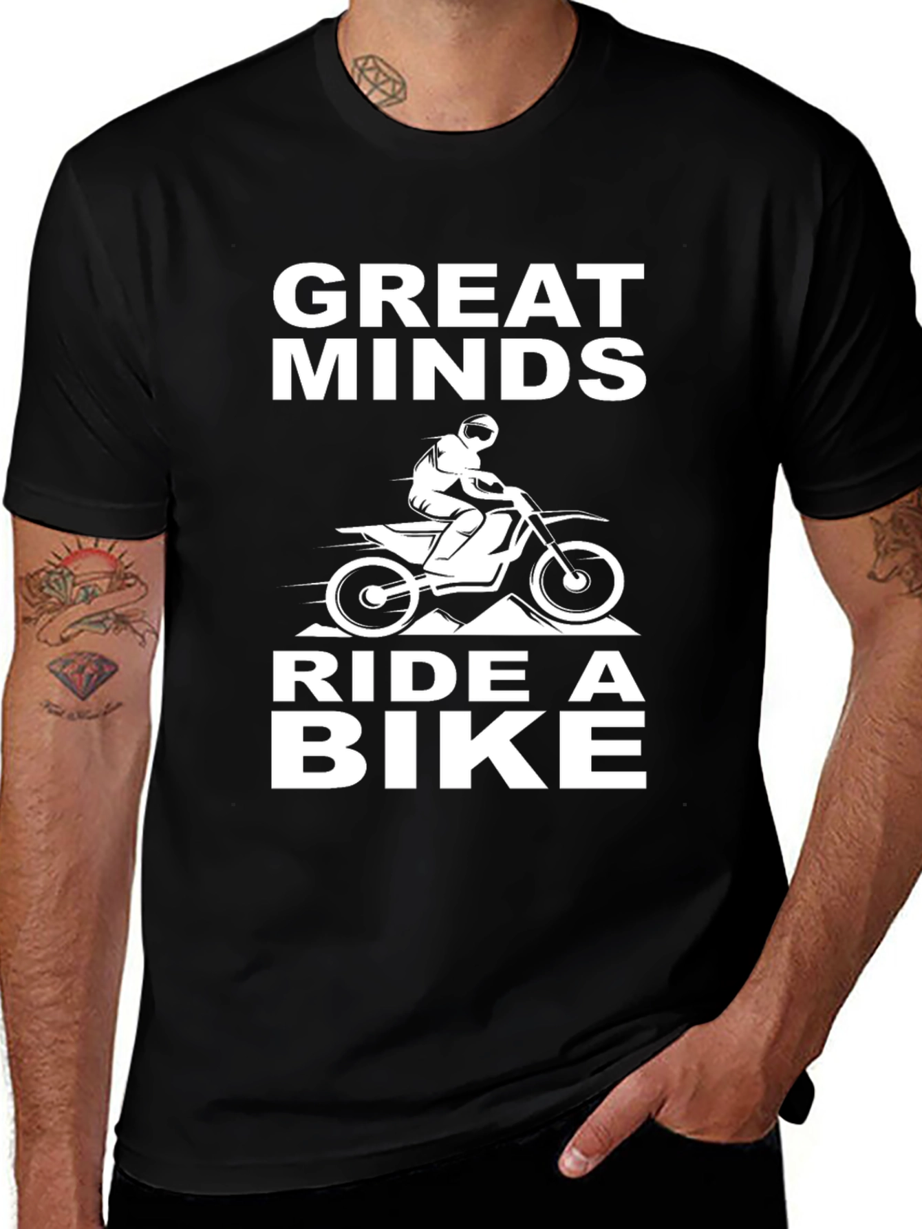 Variant 23 of Great Minds Ride a Bike T-Shirt - Black