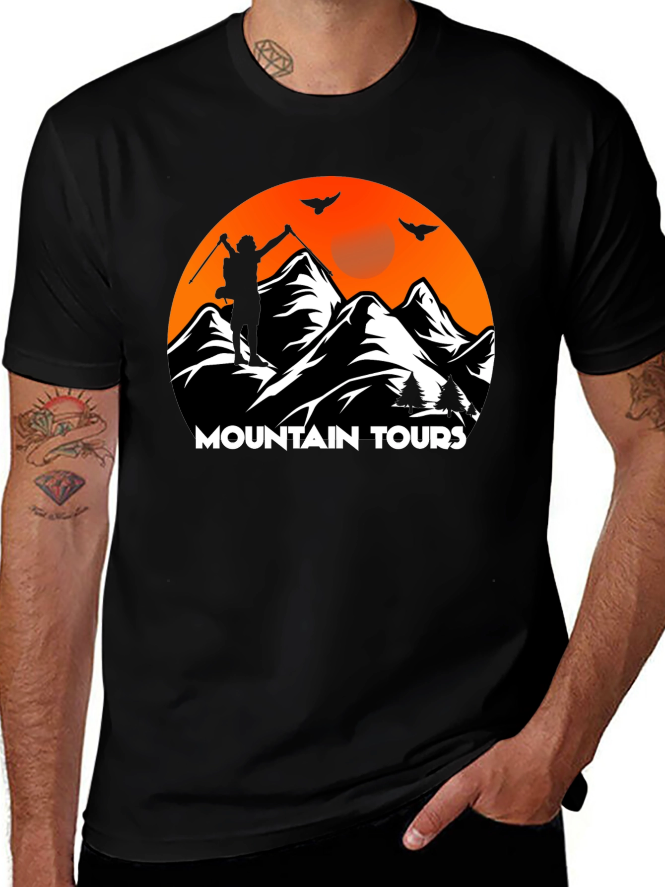 Variant 19 of Mountain Tours Graphic Tee - Adventure Awaits!