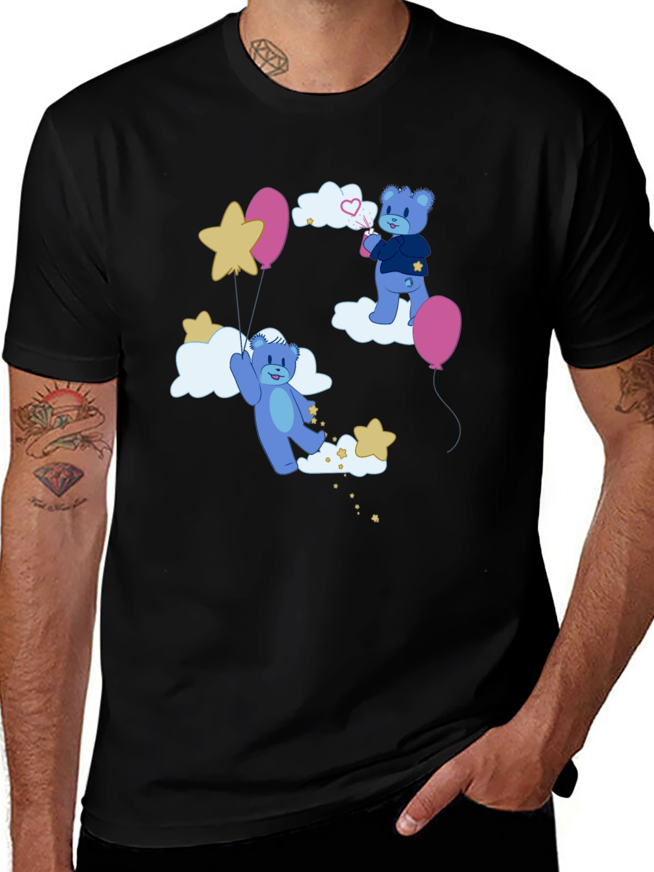 Variant 19 of Dreamy Bear Graphic Tee - Comfort & Style