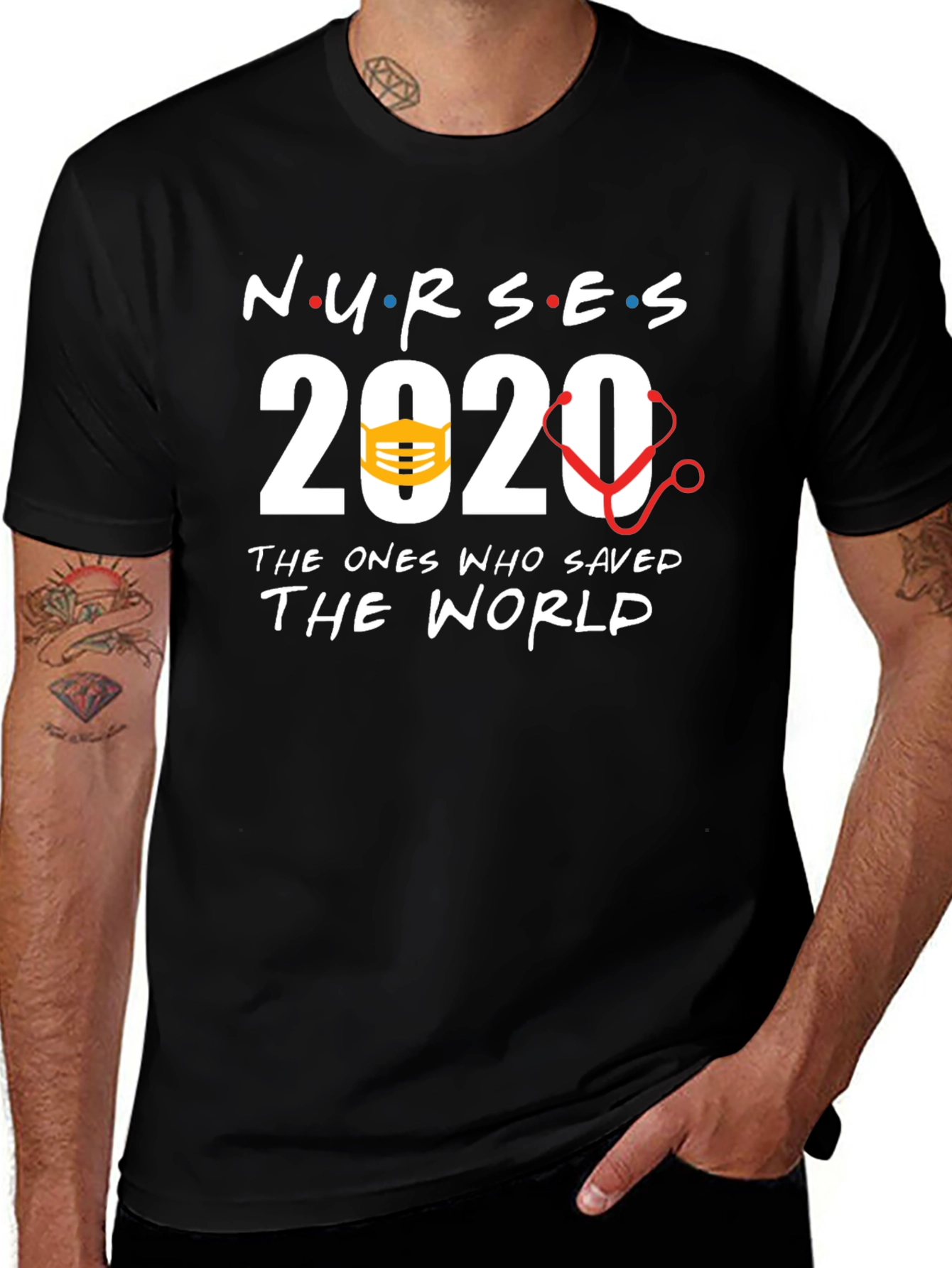 Variant 10 of Nurses 2020 The Ones Who Saved the World T-Shirt