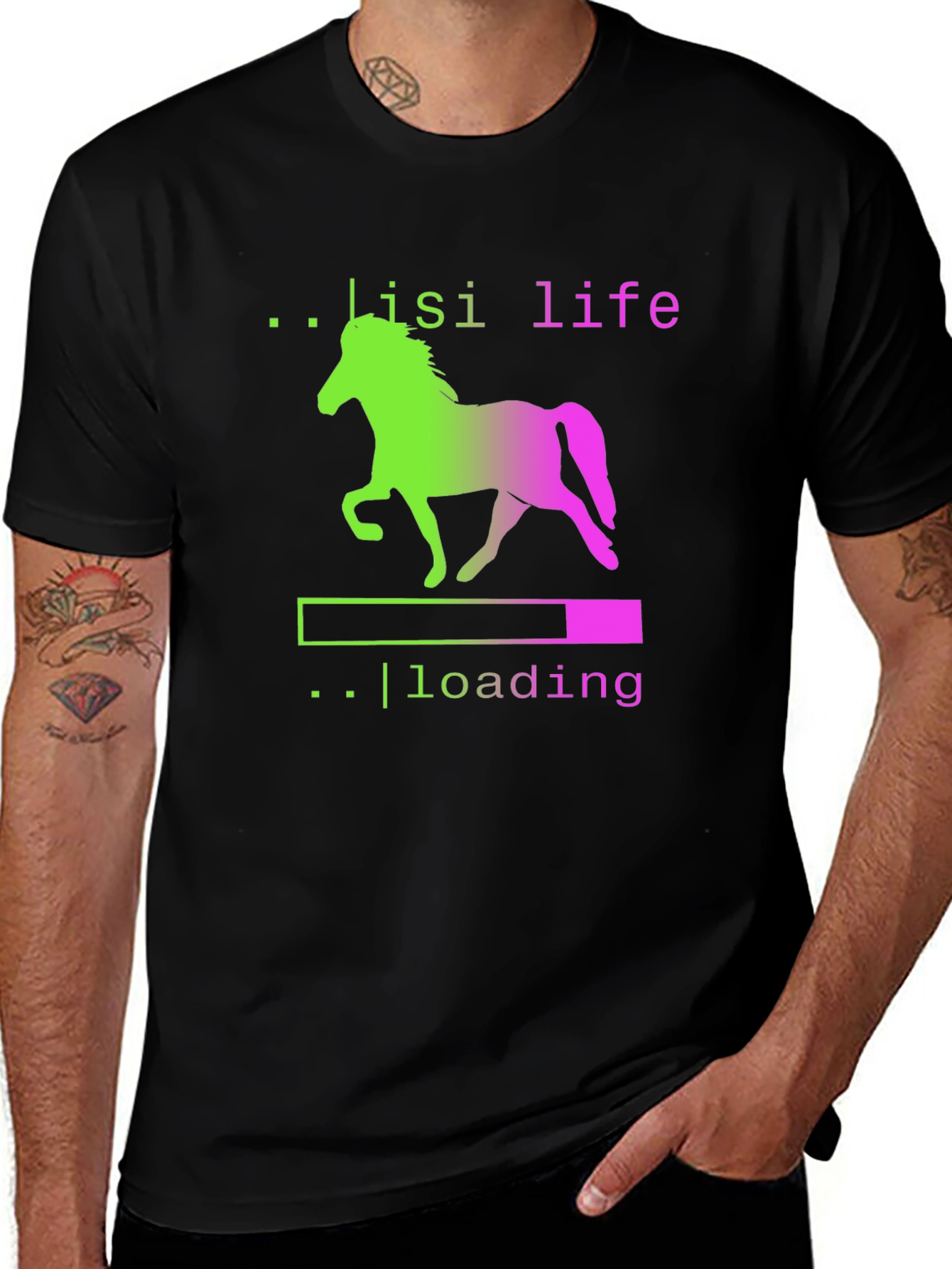 Variant 20 of Lisi Life Horse Loading T-Shirt - Black