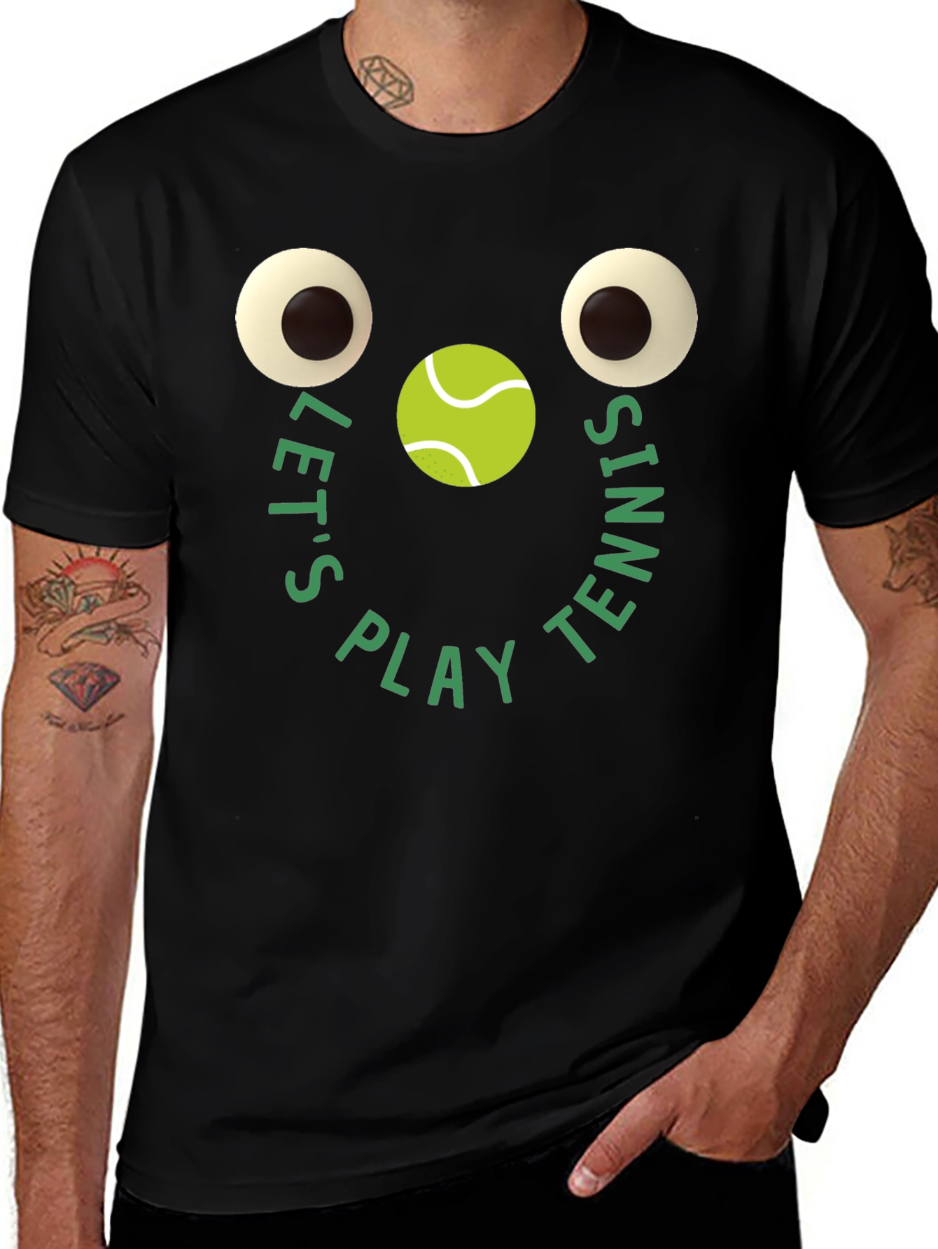 Variant 15 of Funny Tennis Graphic Tee - Let's Play Tennis T-Shirt