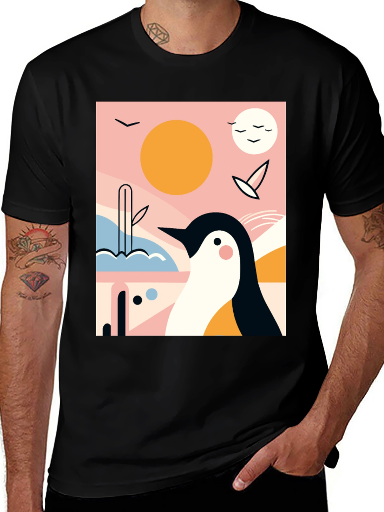 Variant 8 of Penguin Graphic Black T-Shirt