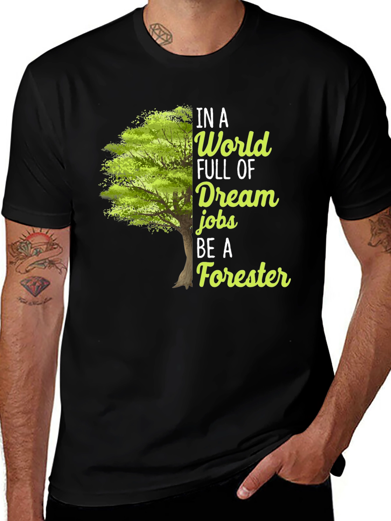 Variant 13 of Be a Forester T-Shirt - Dream Jobs Nature Tee