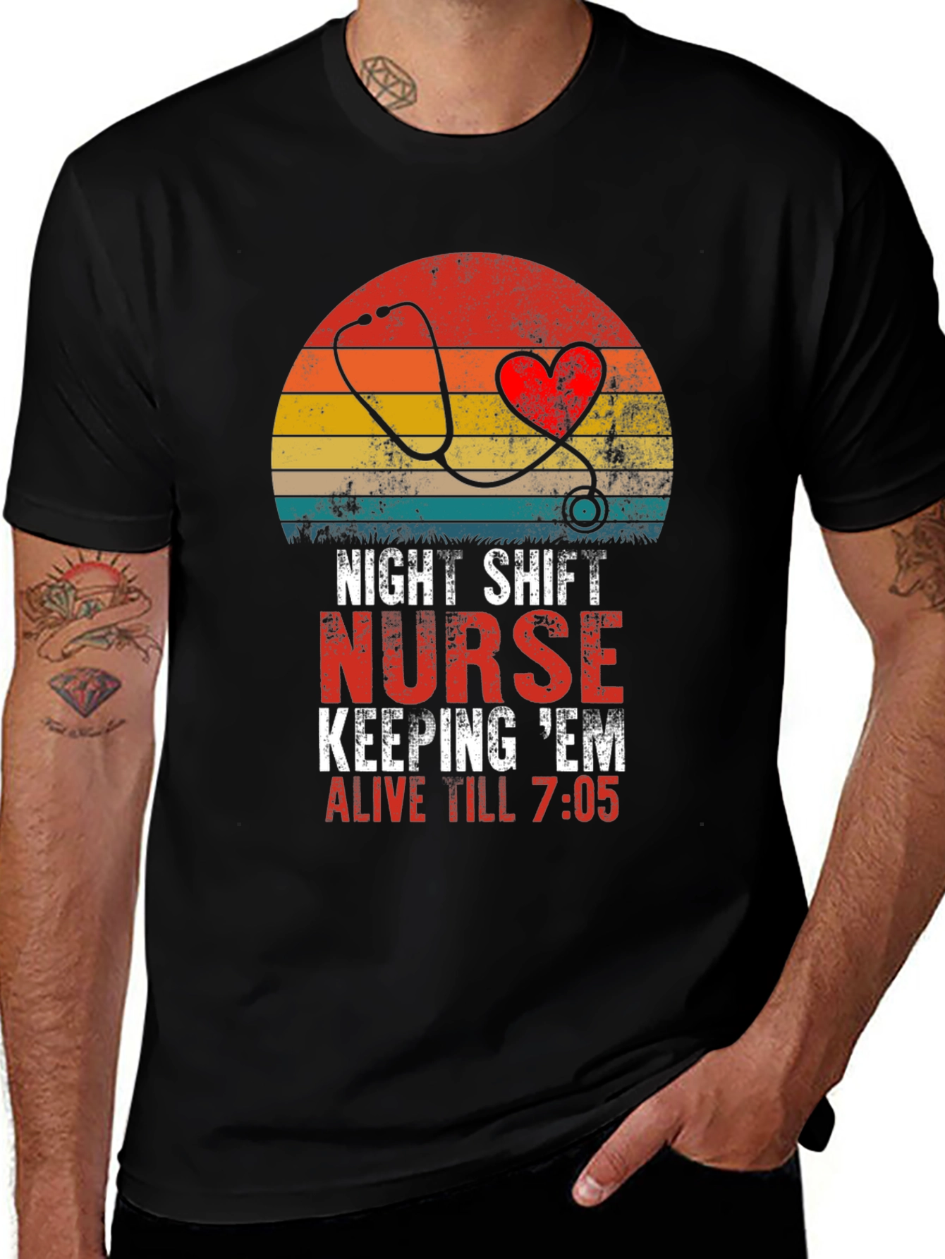 Variant 16 of Night Shift Nurse Graphic T-Shirt