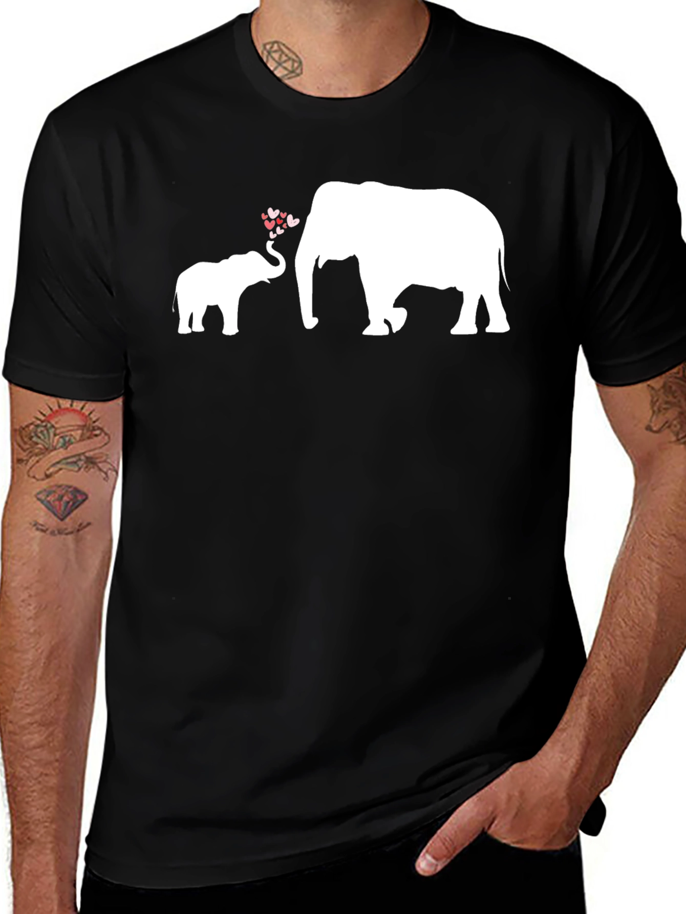 Variant 11 of Elephant Love T-Shirt - Heartwarming Design