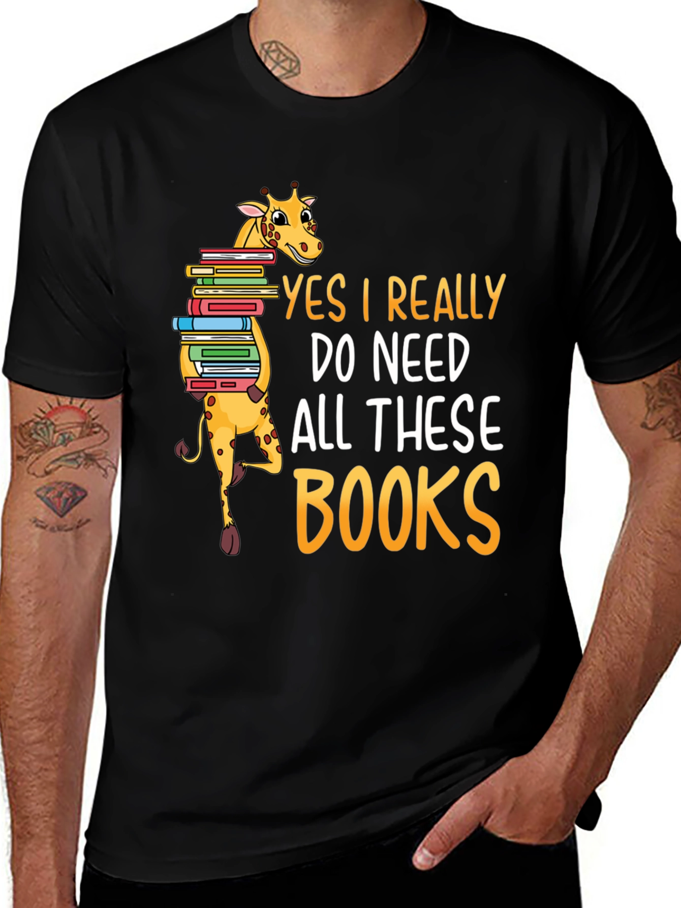 Variant 8 of Giraffe Books Lover T-Shirt