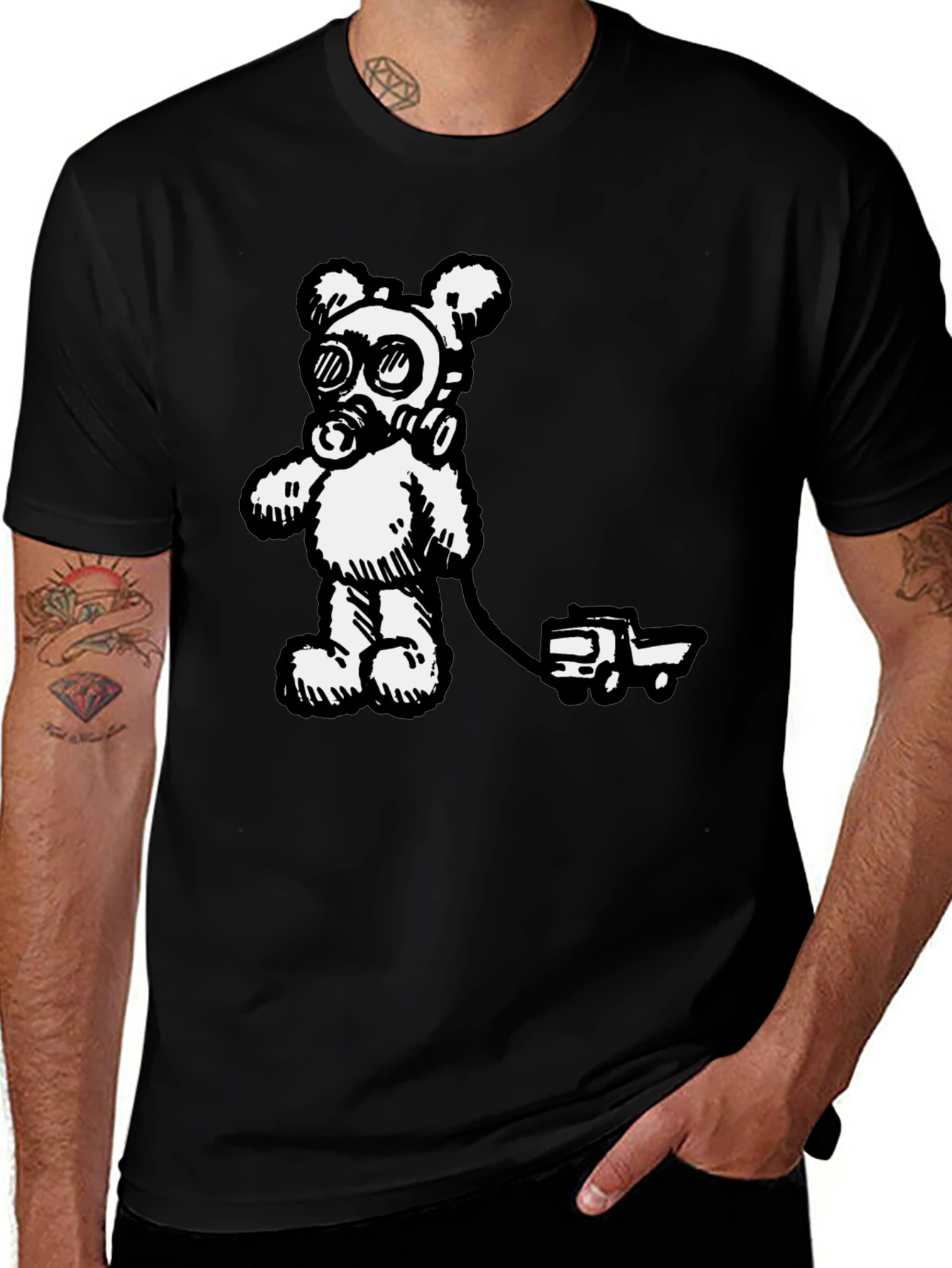 Variant 14 of Gas Mask Bear T-Shirt - Cool Graphic Tee