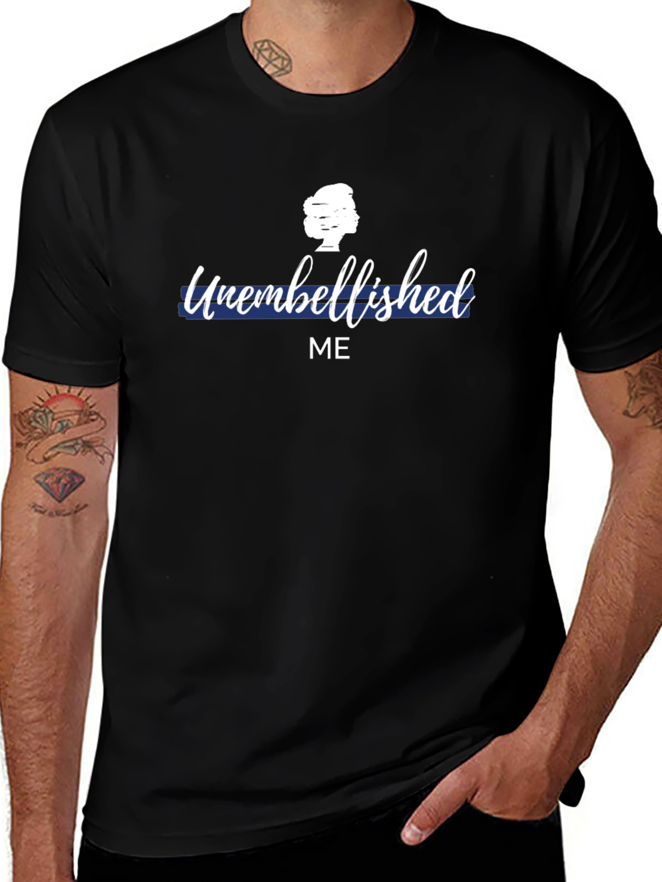 Variant 7 of Unembellished Me Graphic Tee - Black