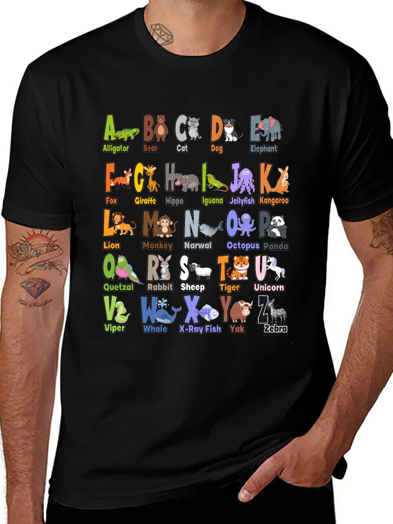 Variant 18 of Animal Alphabet Kids T-Shirt