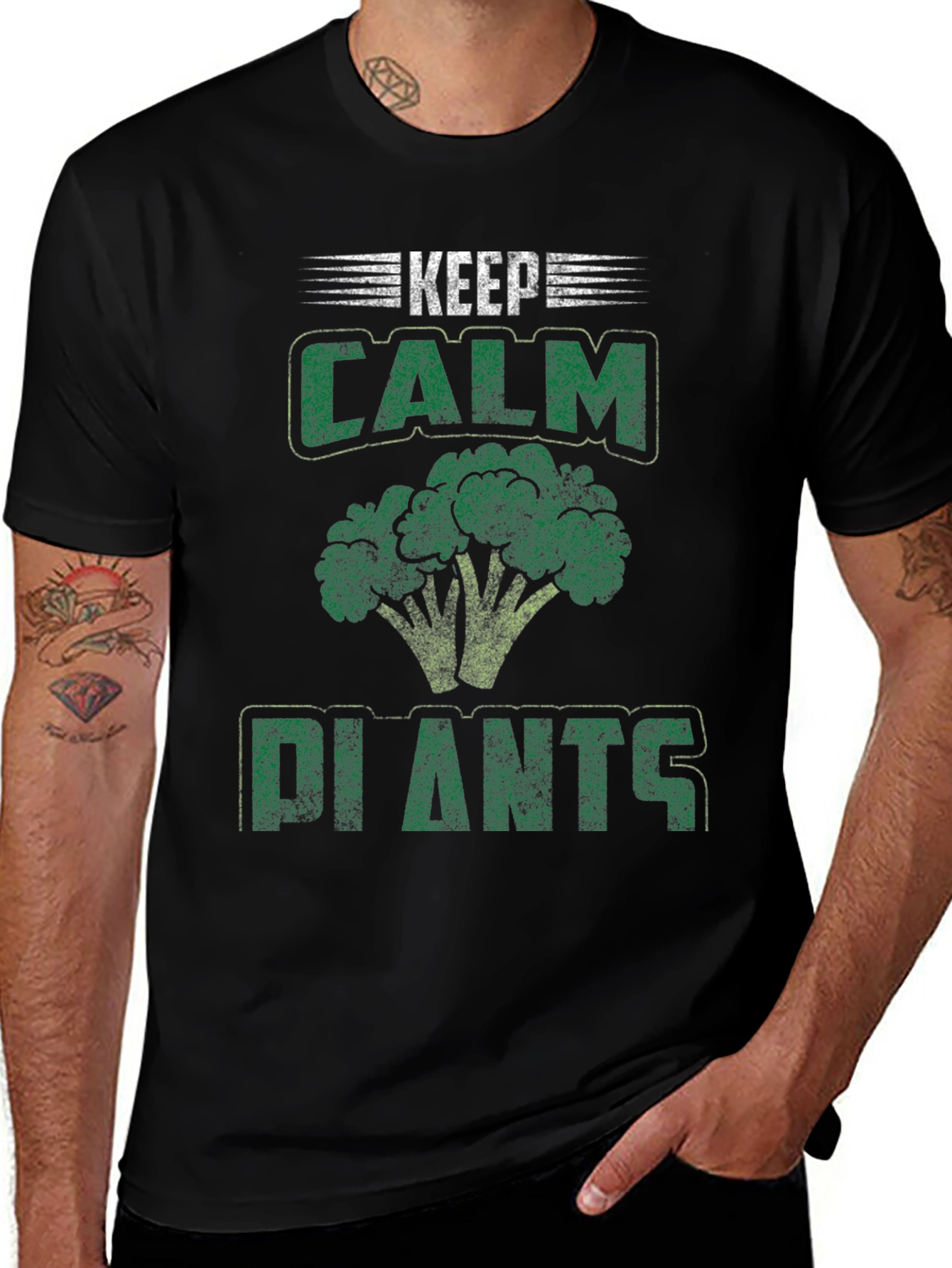 Variant 24 of Keep Calm Plants T-Shirt - Funny Vegan Tee