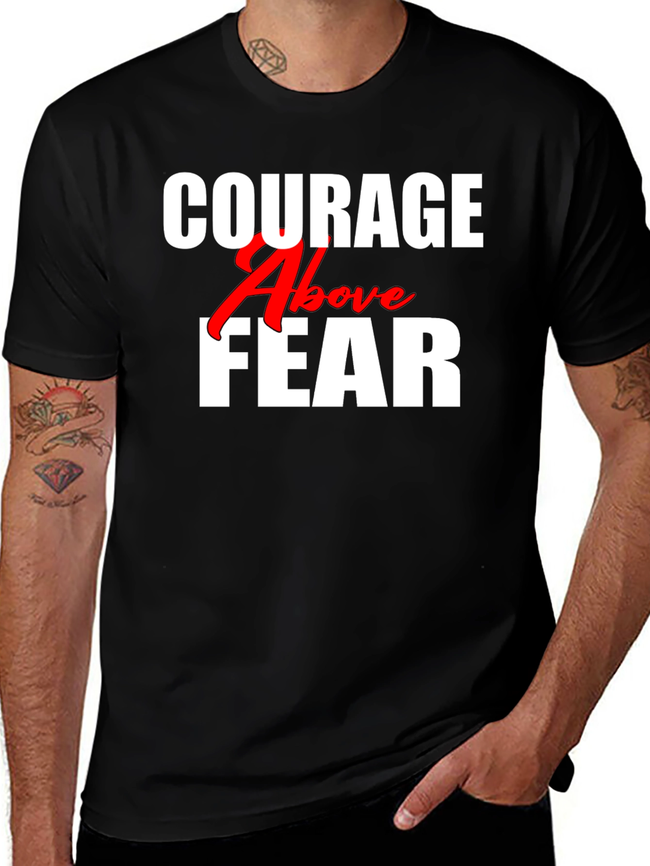 Variant 30 of Courage Above Fear Graphic Tee