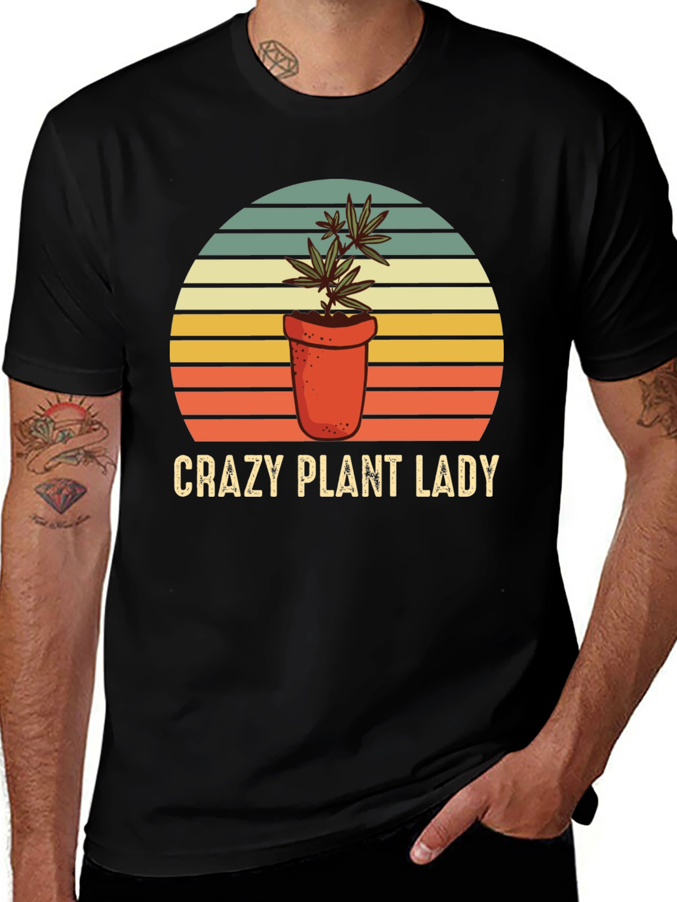 Variant 24 of Crazy Plant Lady T-Shirt - Novelty Tee