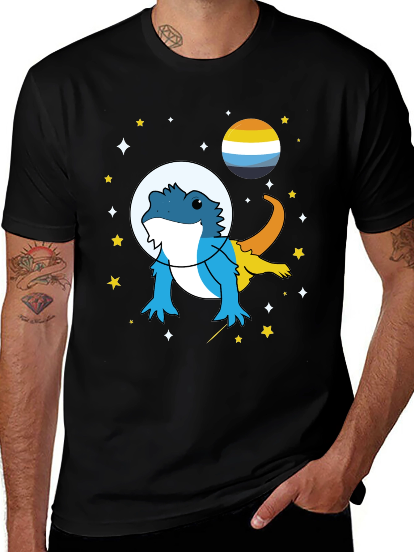 Variant 15 of Astronaut Bearded Dragon T-Shirt