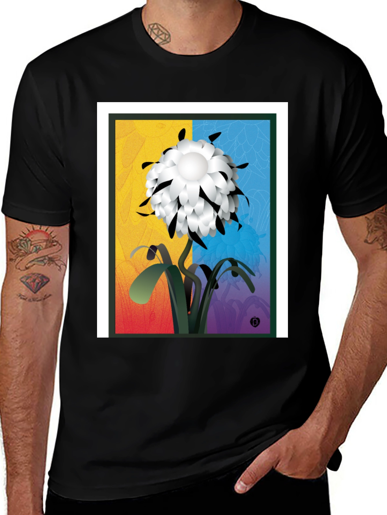 Variant 18 of Abstract Flower Graphic Tee