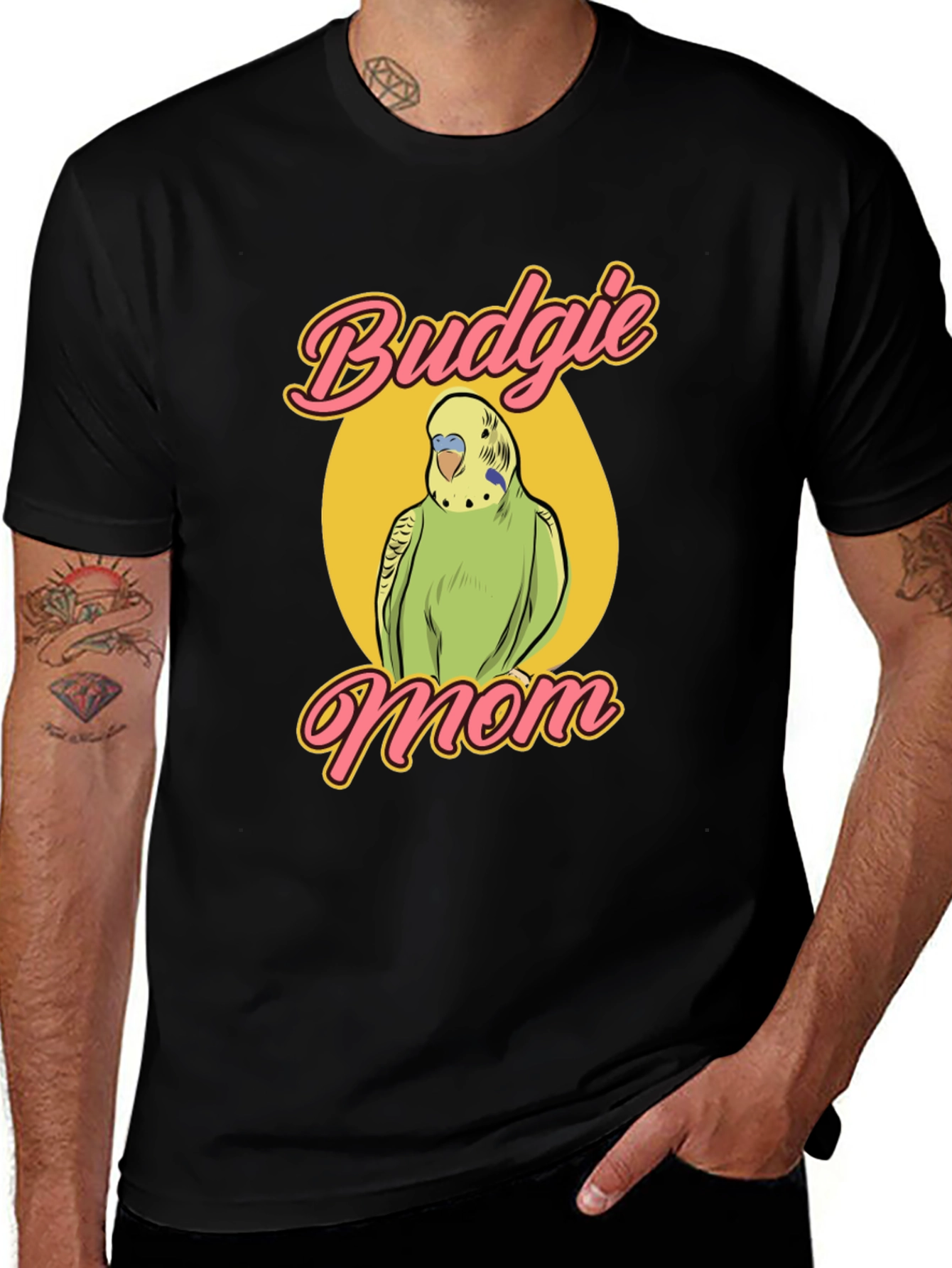 Variant 10 of Budgie Mom Graphic Tee - Bird Lover T-Shirt