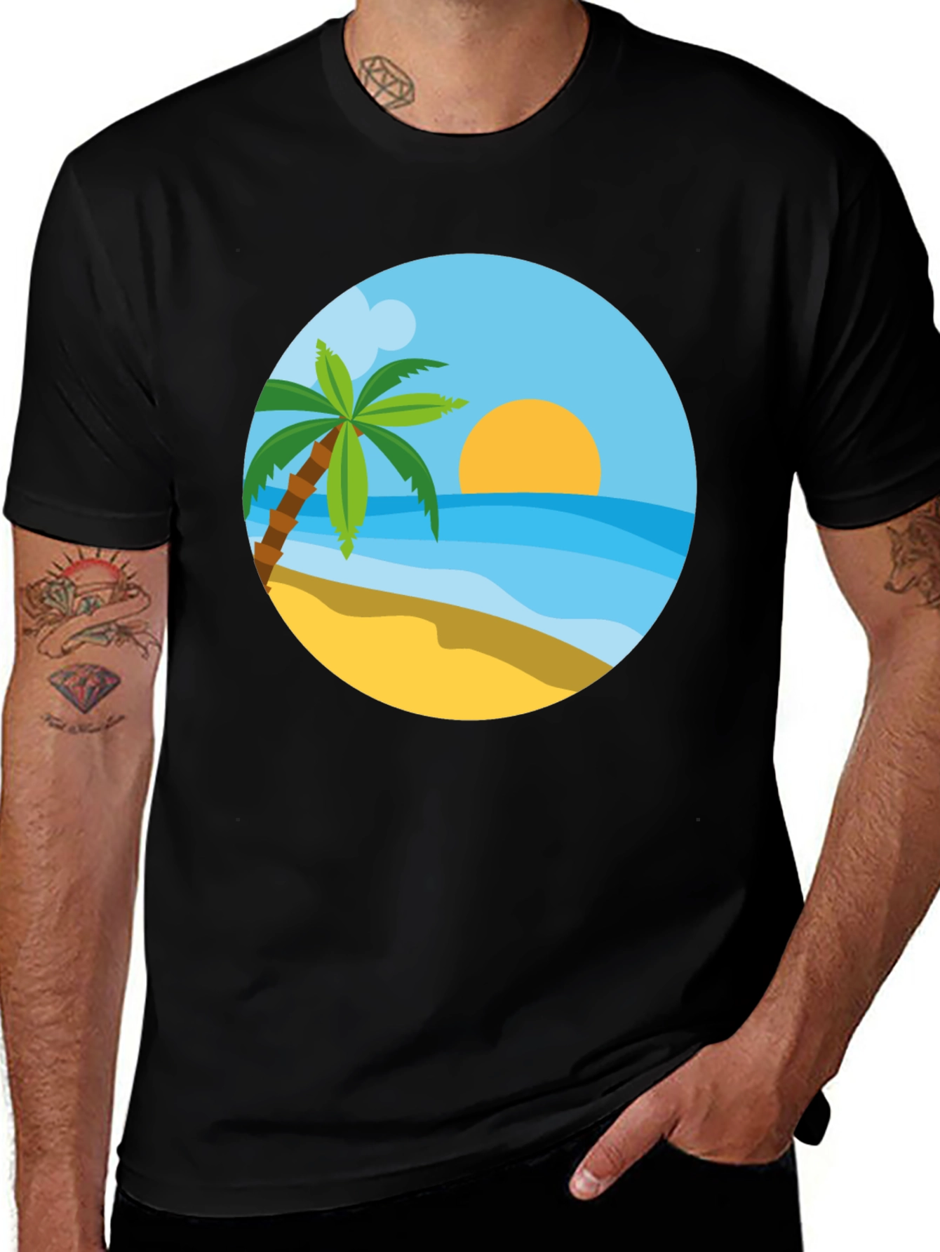 Variant 16 of Tropical Beach T-Shirt - Summer Vacation Style