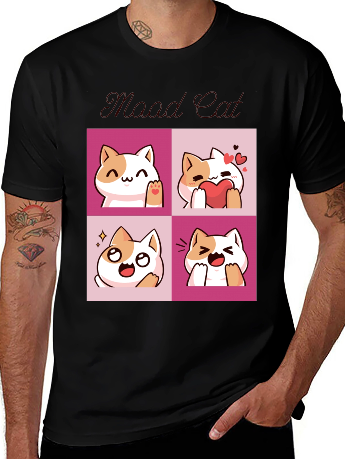 Variant 23 of Mood Cat T-Shirt - Kawaii Style!