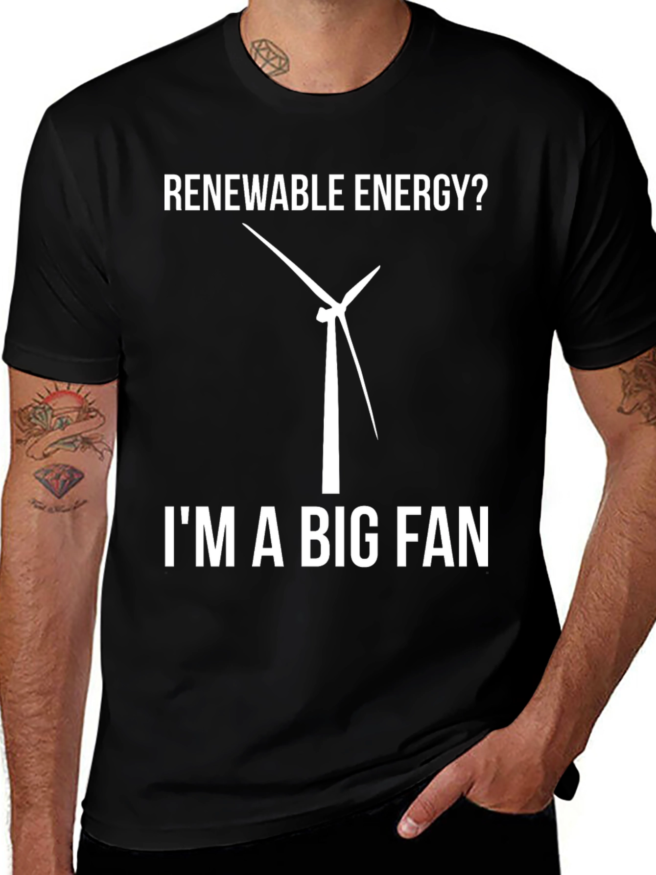 Variant 29 of Renewable Energy Fan T-Shirt - Eco-Friendly Tee