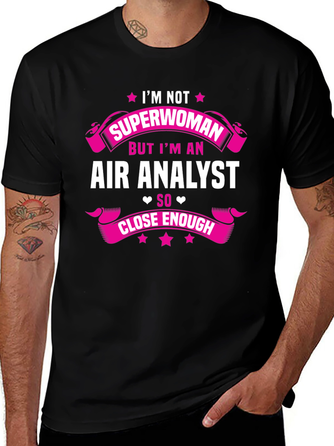 Black Air Analyst T-Shirt - Superwoman Close Enough main image