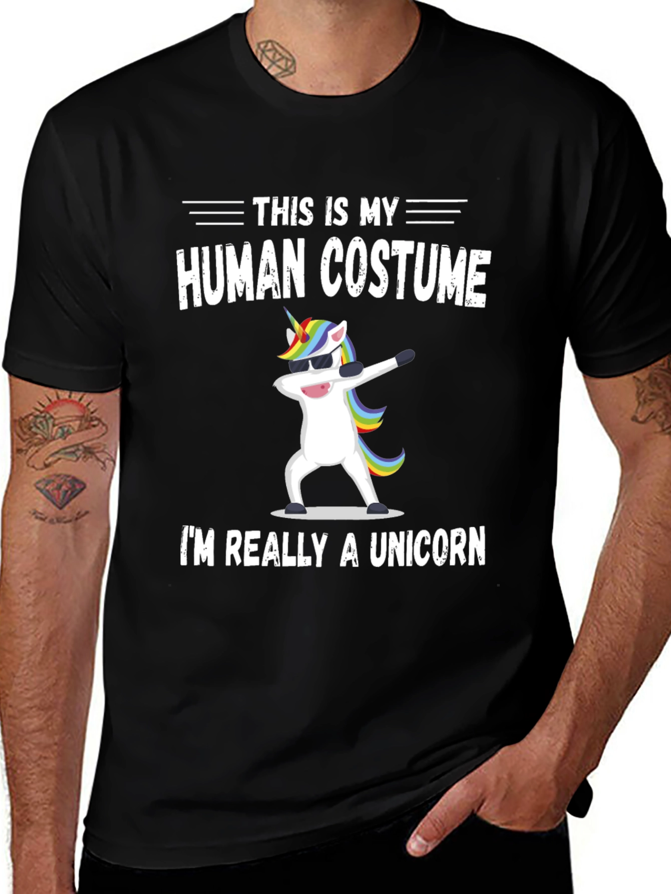 Variant 21 of Funny Unicorn Dabbing Costume T-Shirt