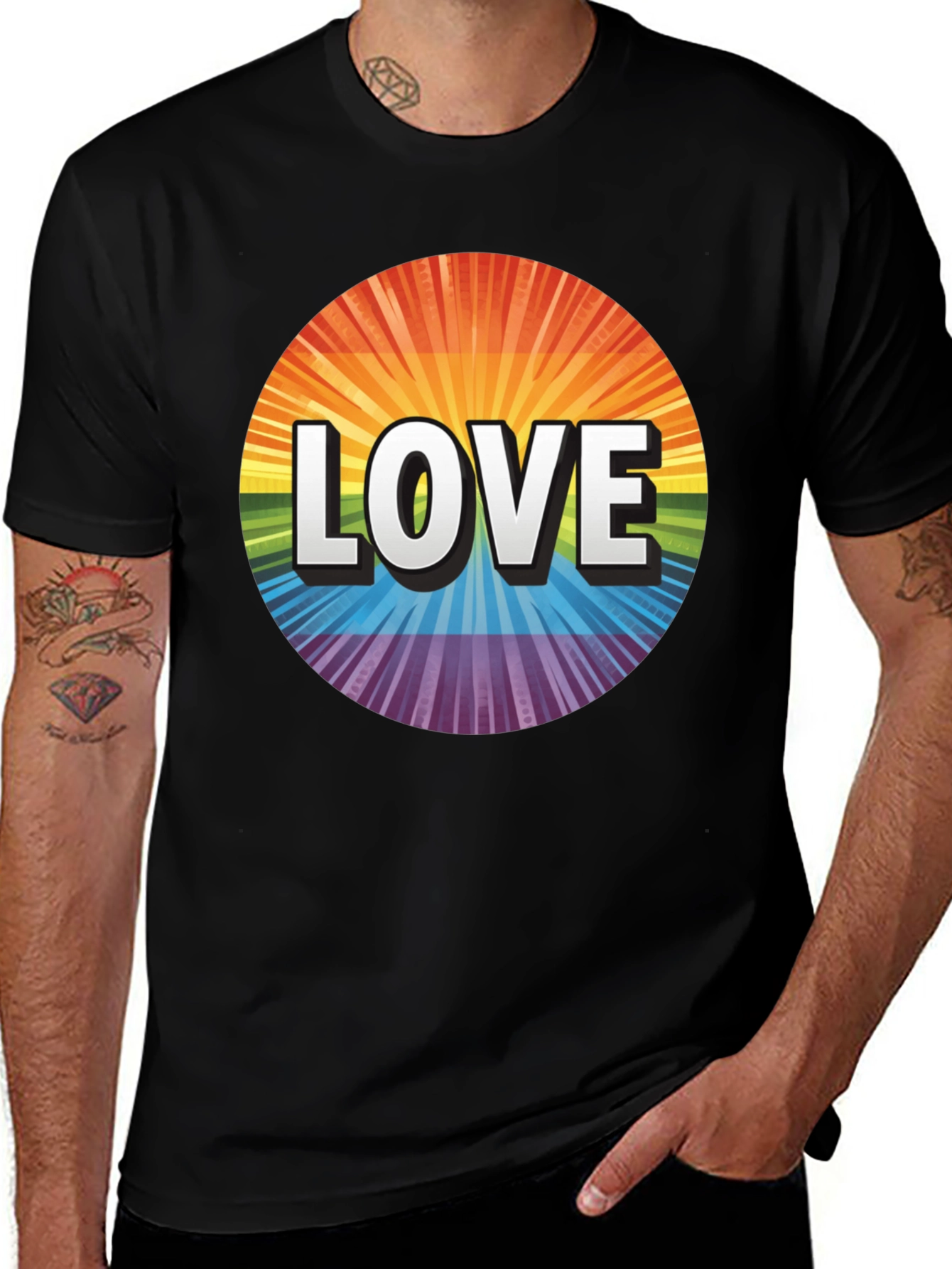 Variant 18 of Love Rainbow Graphic Tee