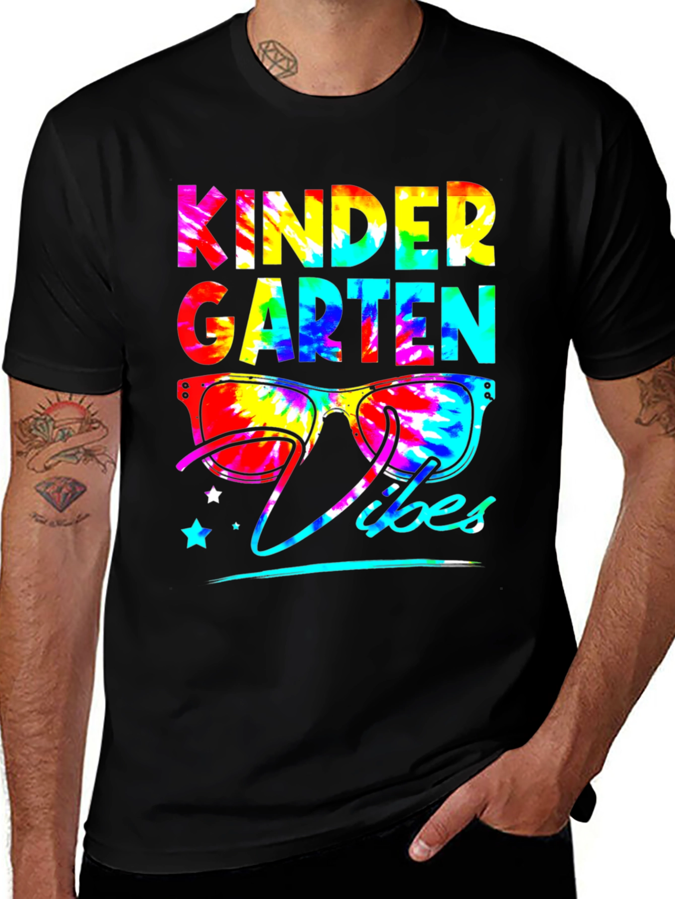 Kindergarten Vibes Tie Dye Graphic Tee