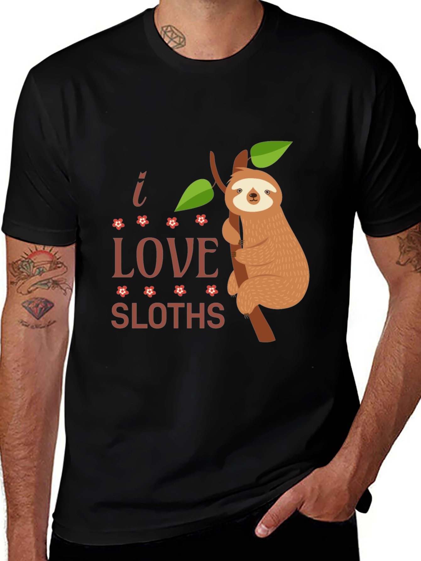 Variant 19 of I Love Sloths Graphic Tee