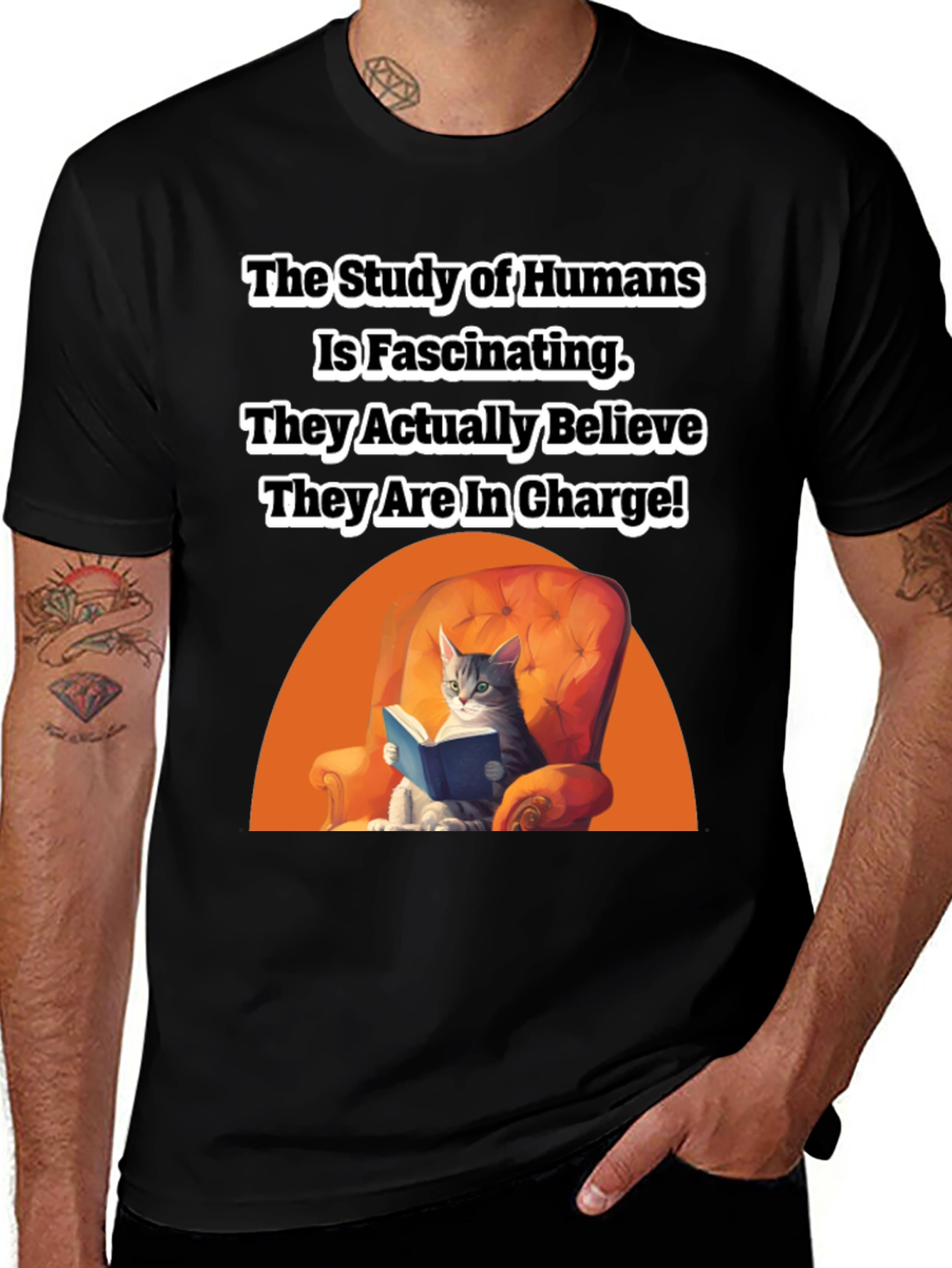 Variant 9 of Humorous Cat Lover T-Shirt: In Charge!