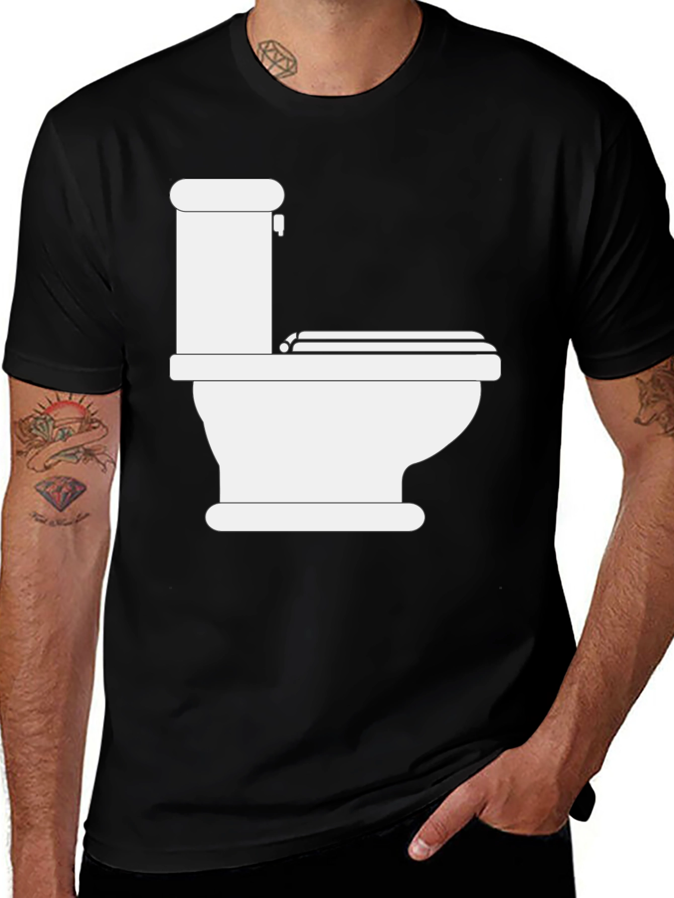 Variant 2 of Toilet Graphic Tee - Humorous Comfort