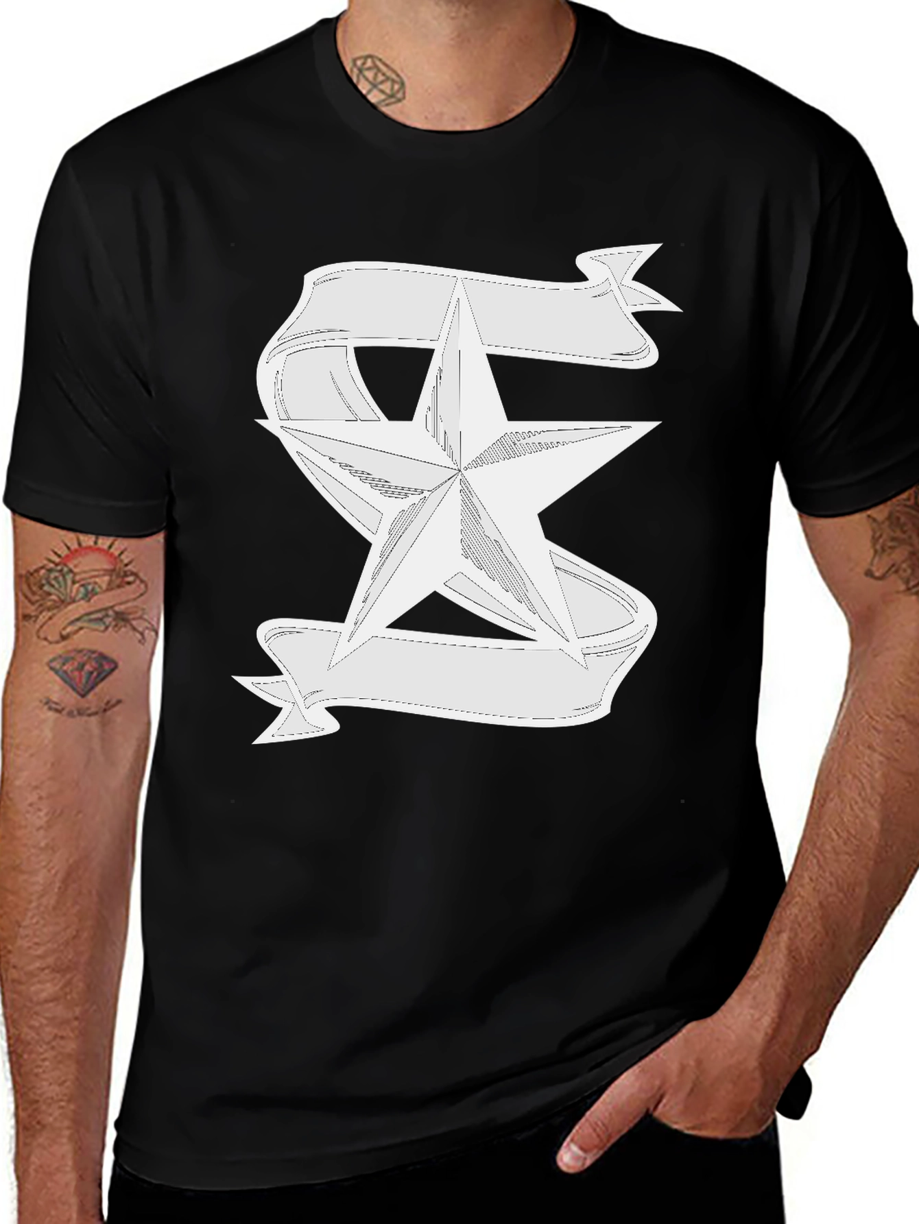 Variant 29 of Star & Banner Graphic T-Shirt - Classic Design