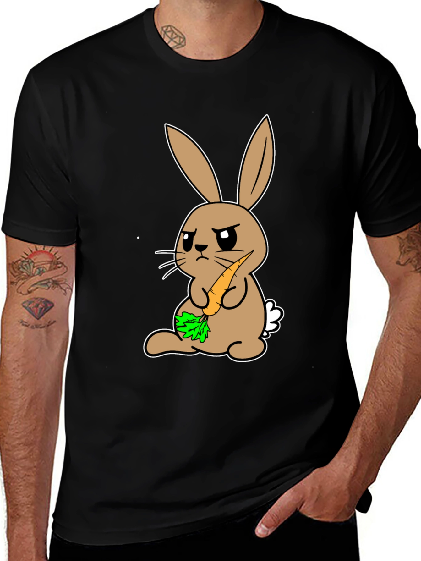 Variant 16 of Grumpy Bunny T-Shirt - Funny Carrot Lover Tee