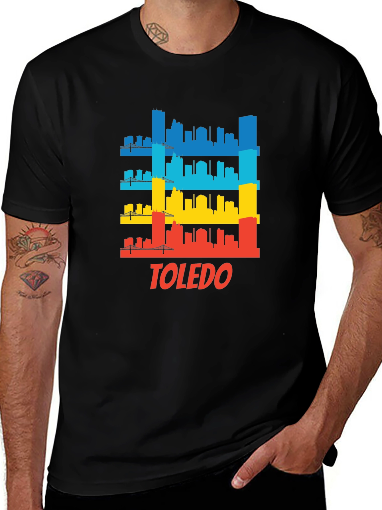 Toledo City Skyline Graphic Tee