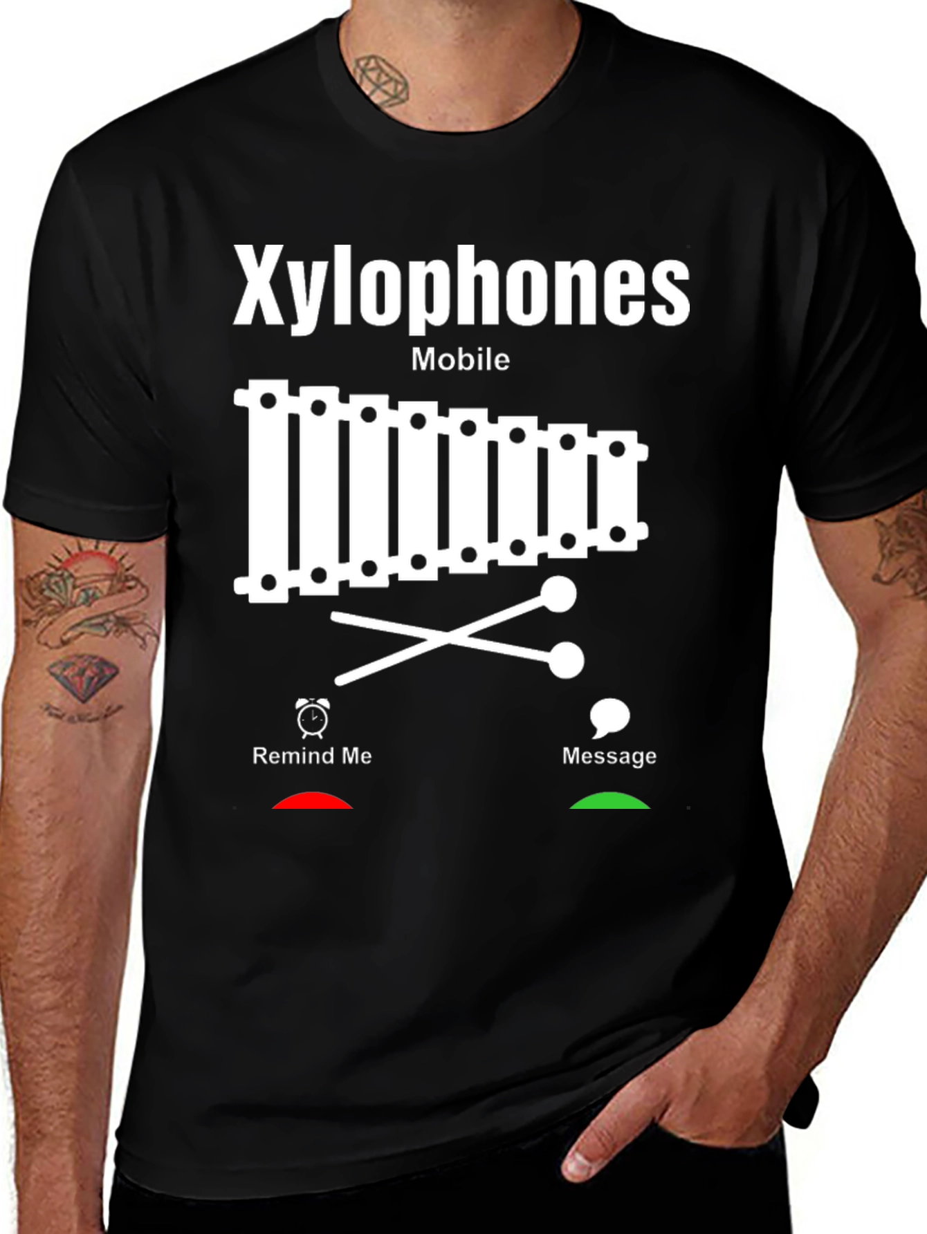 Variant 11 of Xylophone Mobile T-Shirt - Musician Novelty Tee