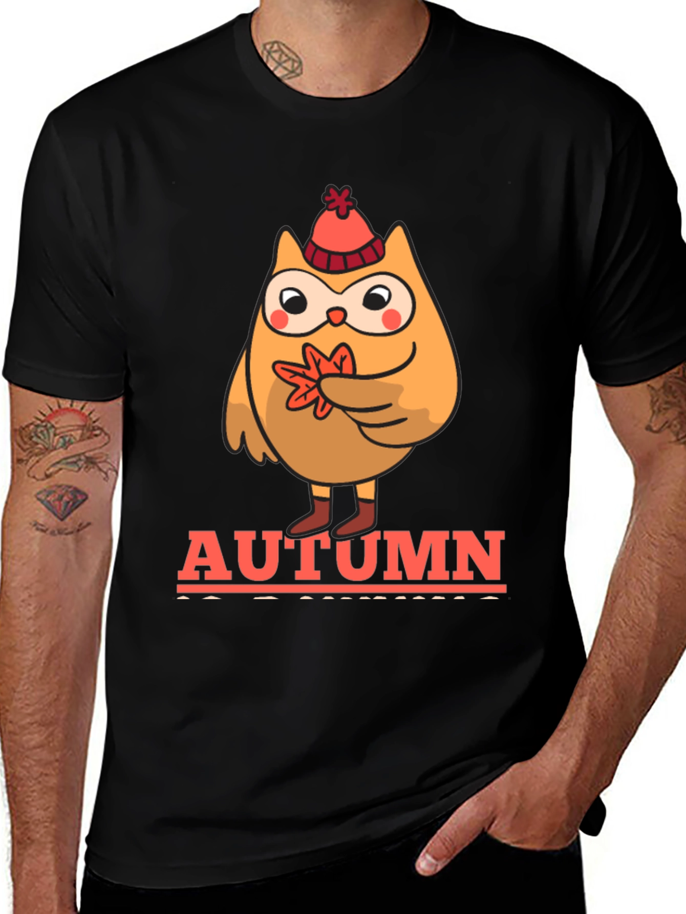 Variant 4 of Autumn Owl T-Shirt - Fall Vibes