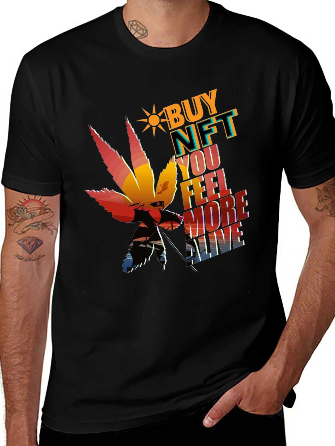 Variant 24 of Buy NFT Feel More Alive Graphic Tee