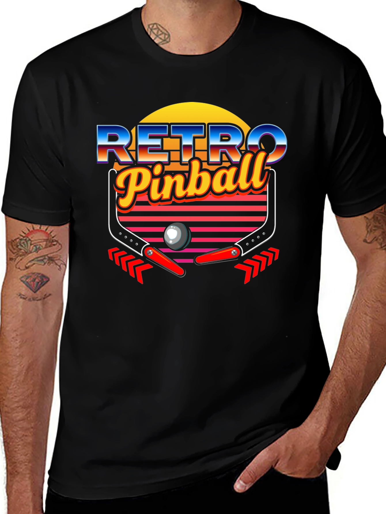 Retro Pinball T-Shirt - Graphic Tee