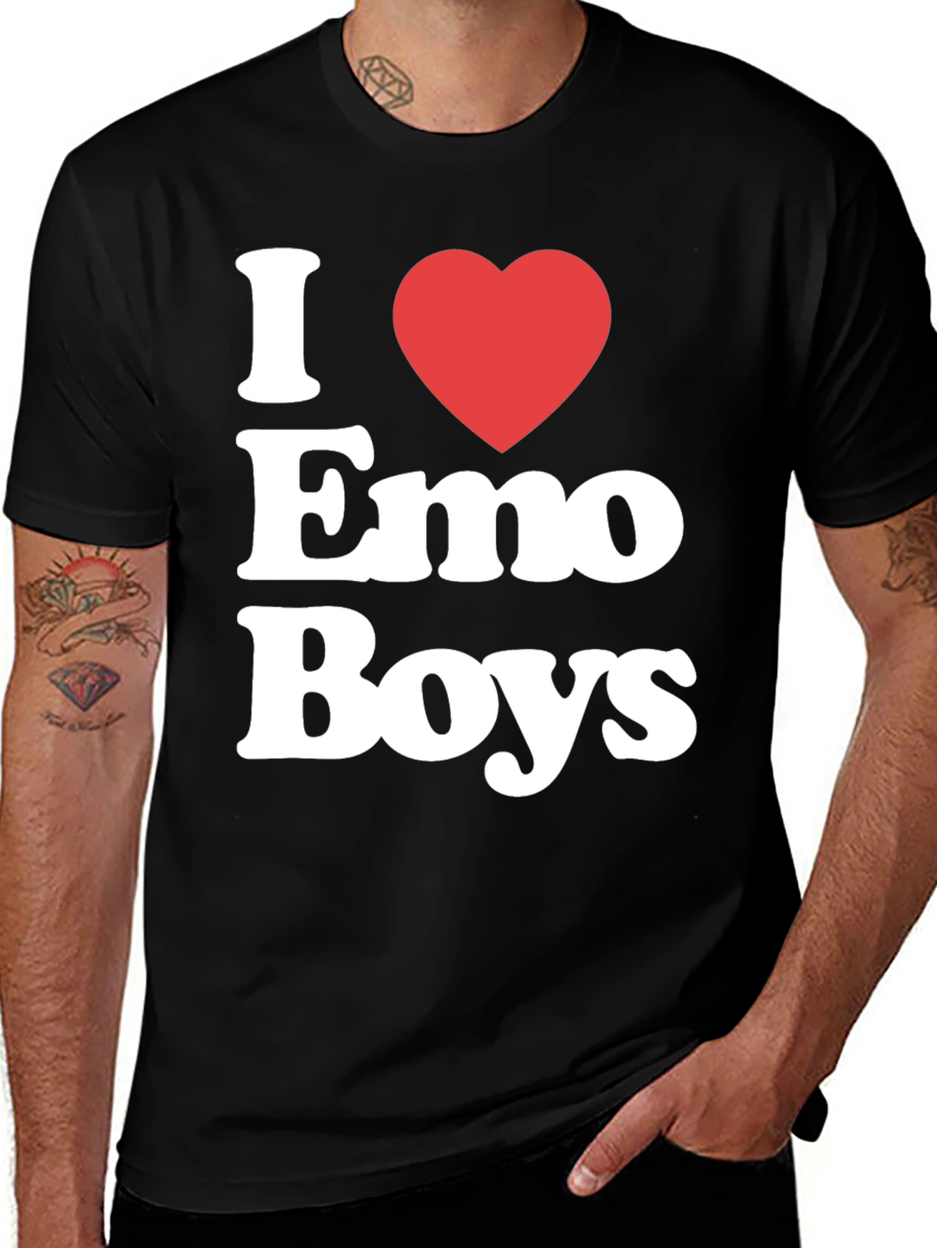 Variant 13 of I Heart Emo Boys Graphic Tee