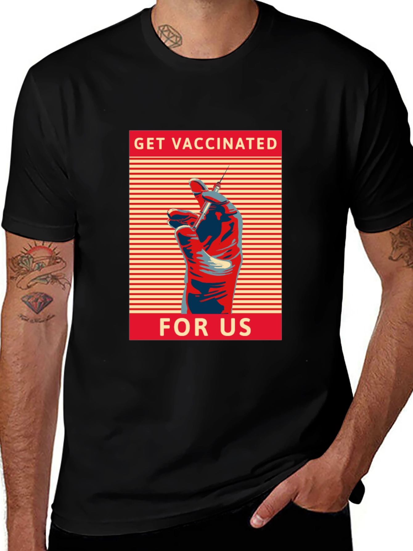 Variant 28 of Get Vaccinated for Us Graphic T-Shirt