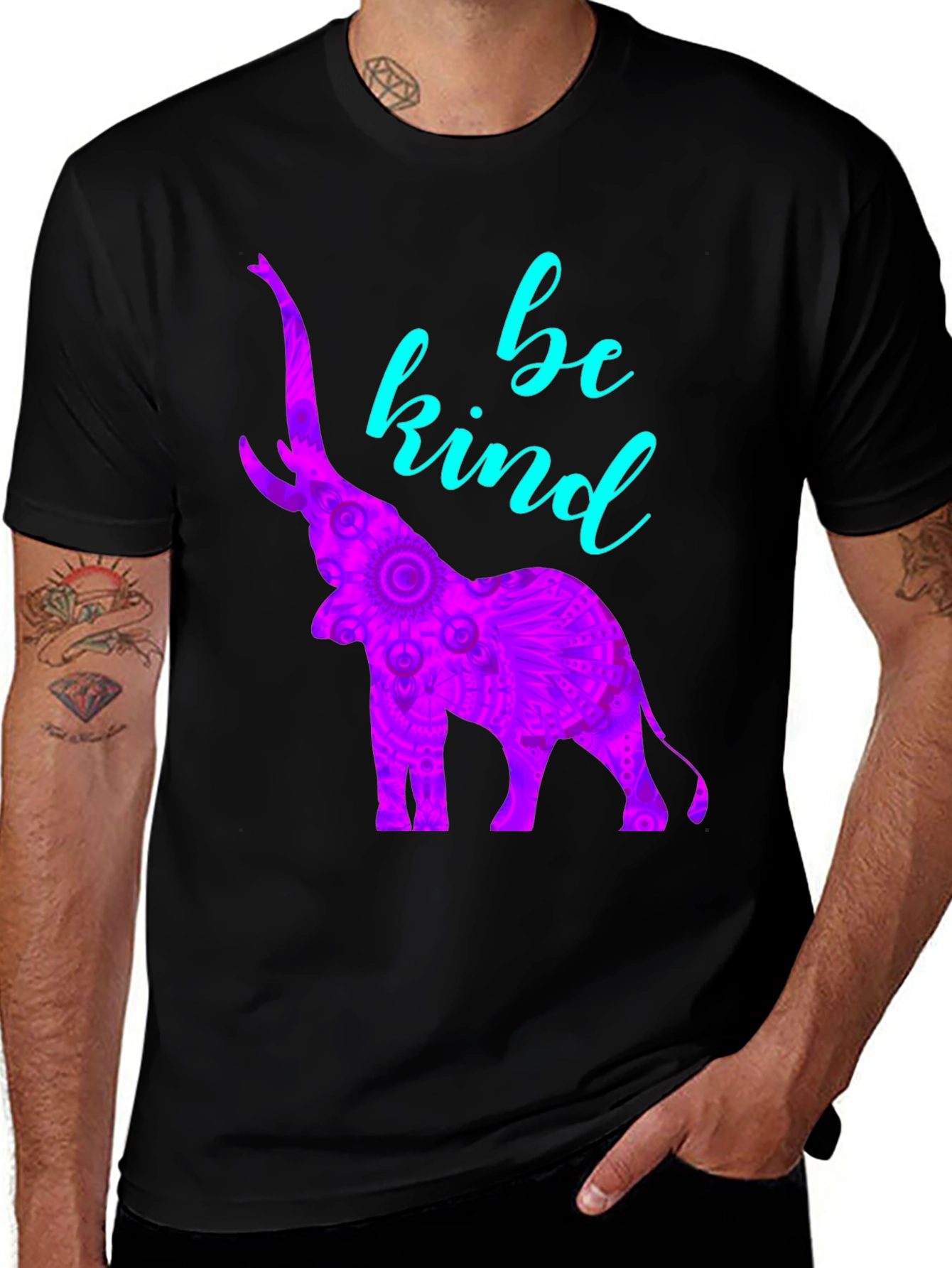 Variant 10 of Be Kind Elephant Graphic T-Shirt