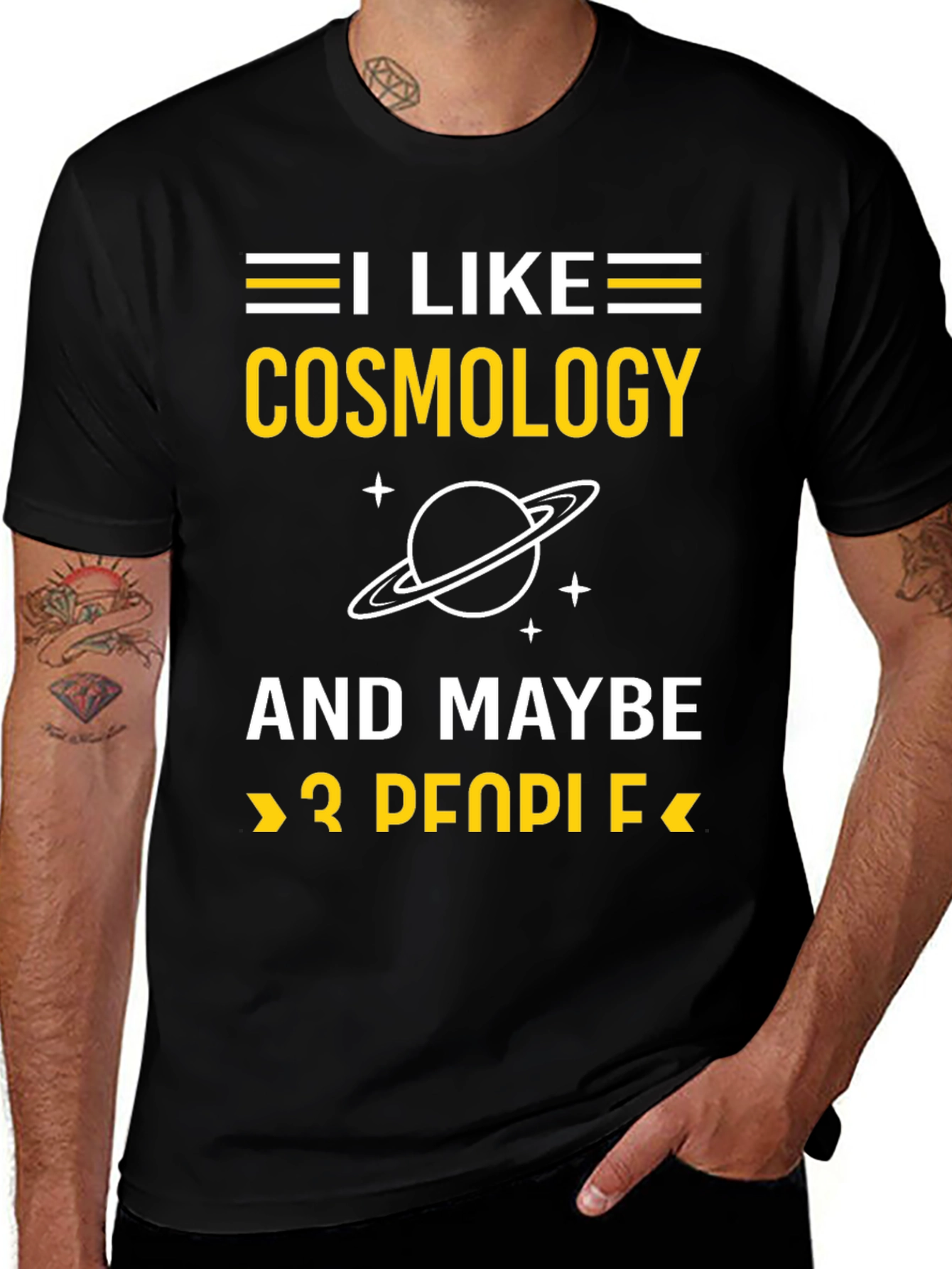 Variant 22 of Cosmology Lover T-Shirt: I Like Cosmology & Maybe 3 People Tee