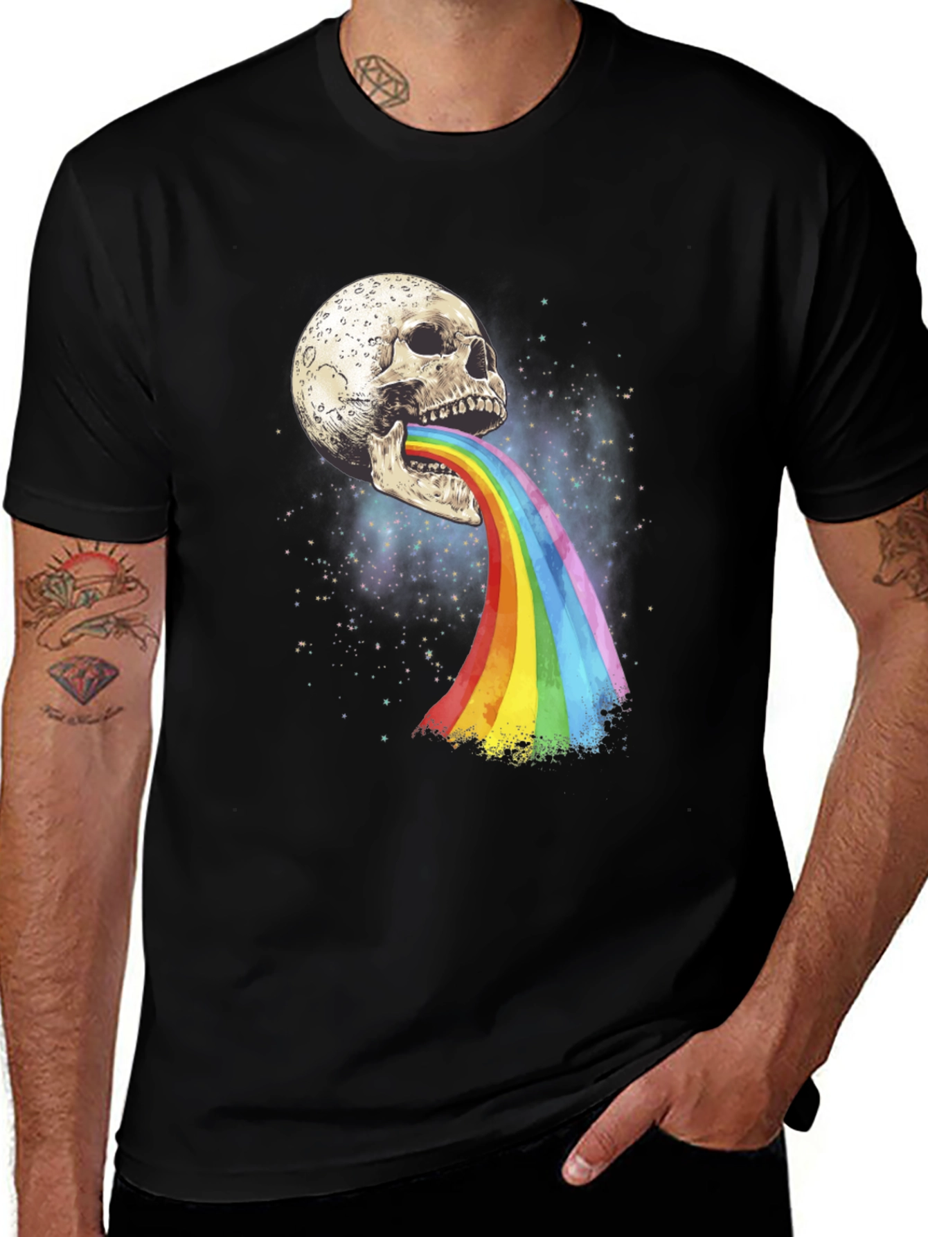 Variant 25 of Skull Rainbow Galaxy T-Shirt