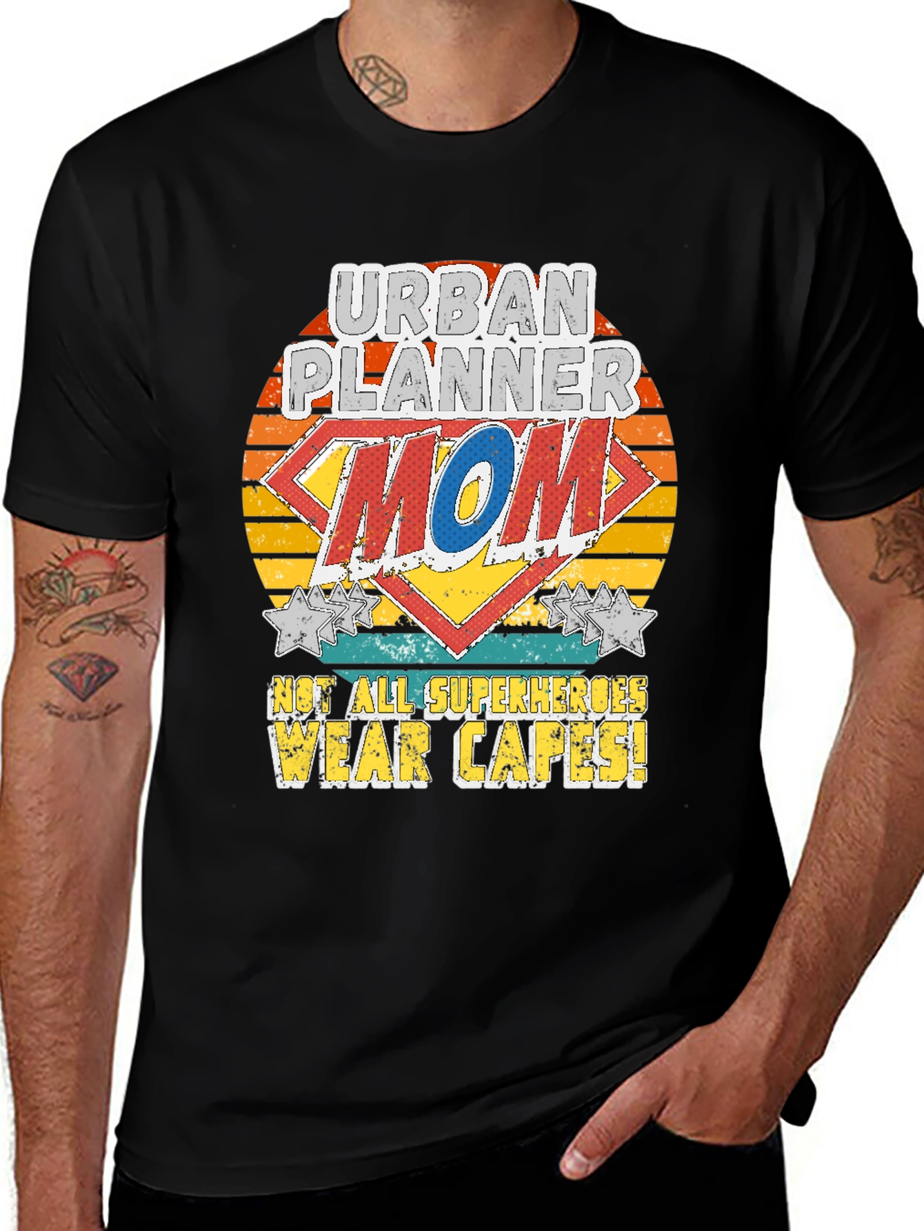 Urban Planner Mom T-Shirt - Superhero Style