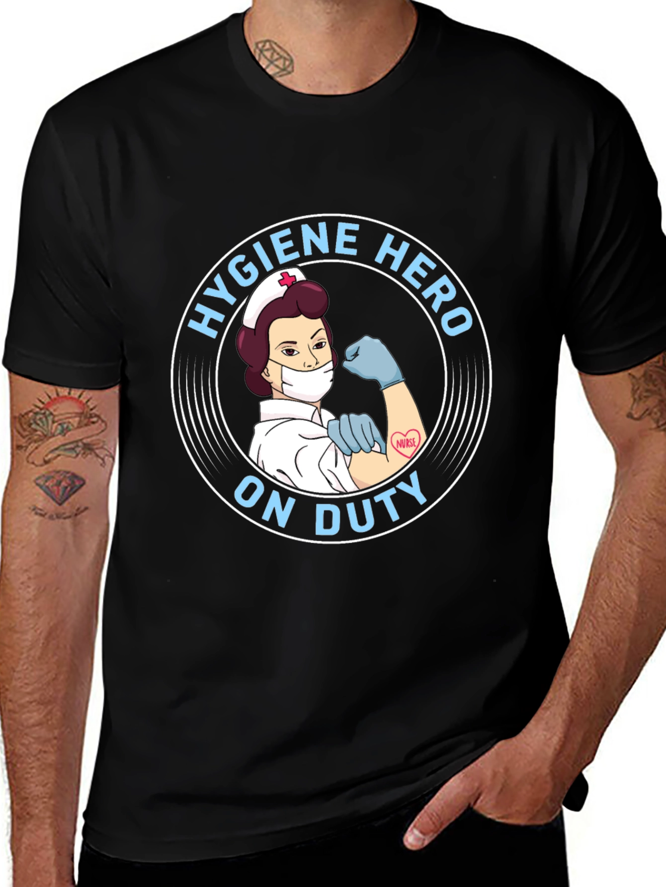 Variant 29 of Hygiene Hero Nurse T-Shirt - On Duty